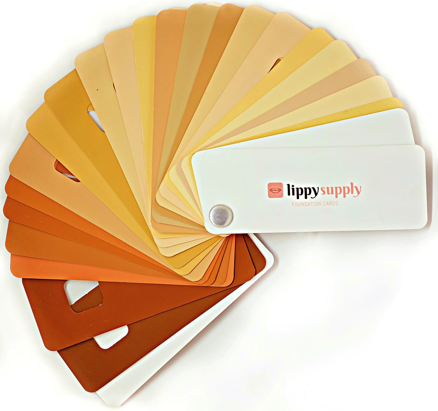 Lippy Supply Makeup Foundation Advanced Anti-Aging Color Sample Fan Deck