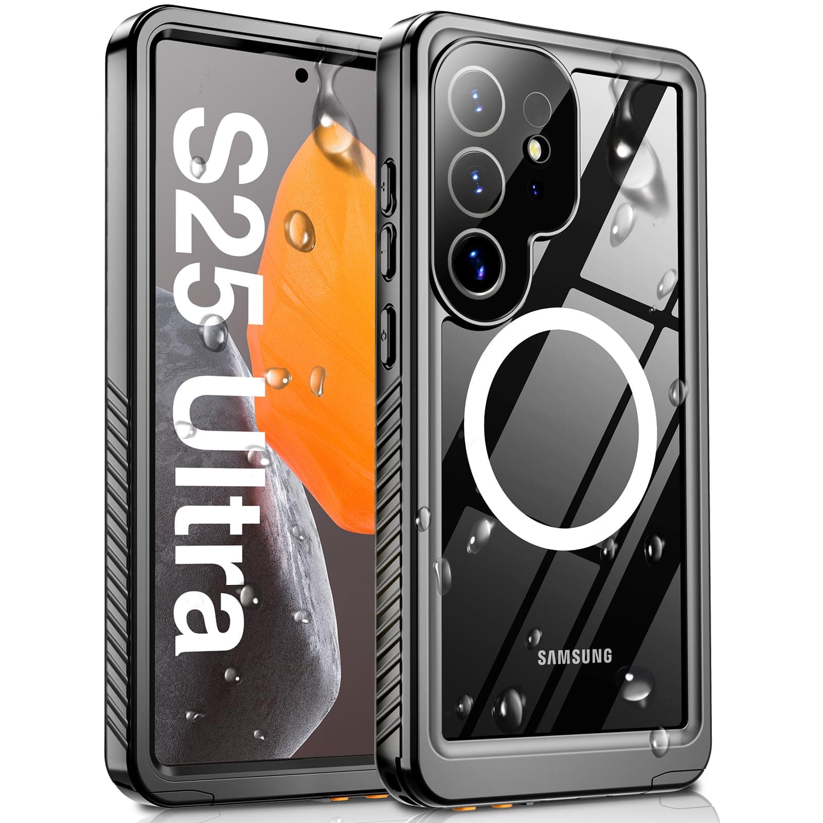 Oneagle for Samsung Galaxy S25 Ultra Case Waterproof [Fit for MagSafe], [Built-in Screen Protector & Lens Protector][IP68 Underwater] Full Body 12FT Military Grade Shockproof S25 Ultra Phone Case 6.9"