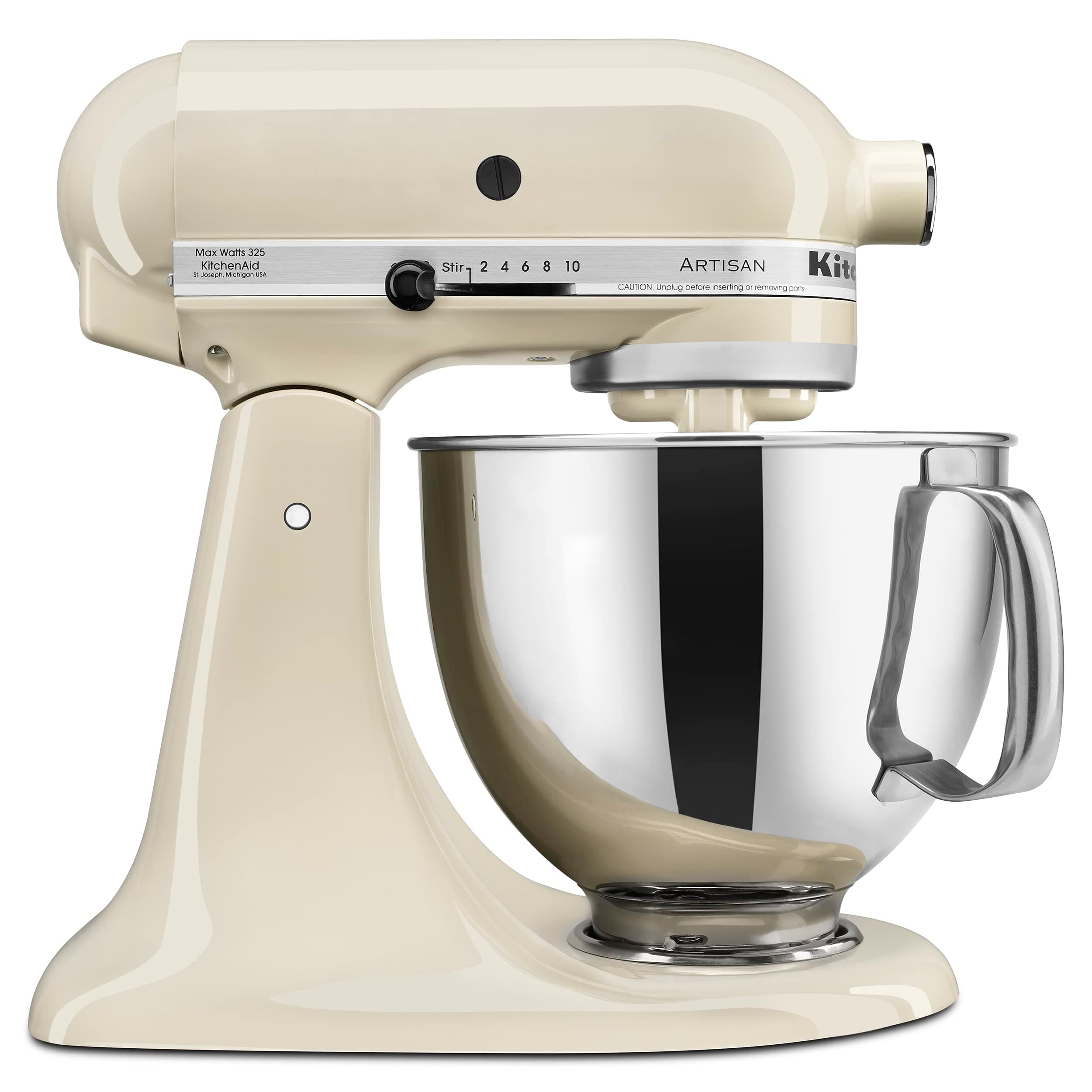 Artisan Series 5 Quart Tilt Head Stand Mixer with Pouring Shield KSM150PS, Almond Cream