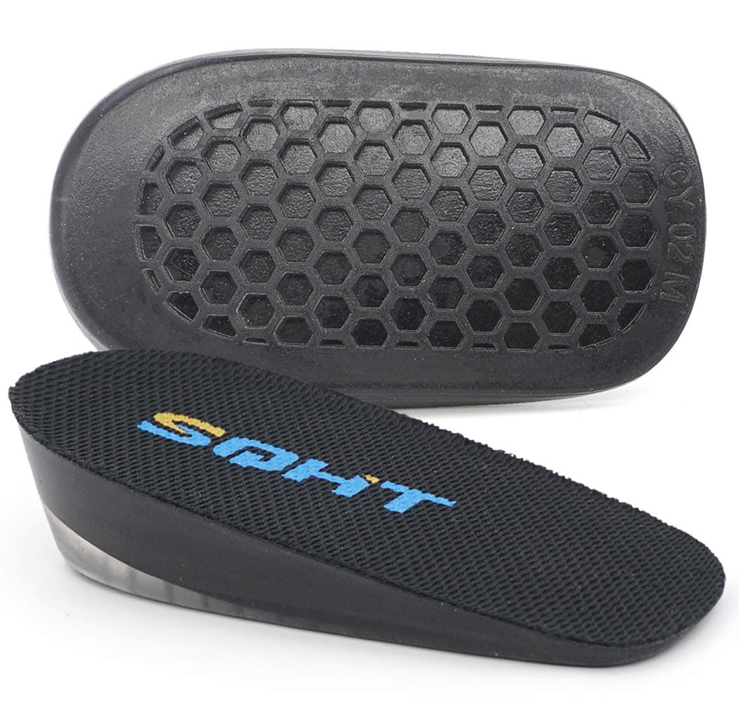 SQHT's Height Increase Insole - Gel Heel Shoe Lift Inserts, Achilles Tendon Cushion for Men and Women (1'' Height)