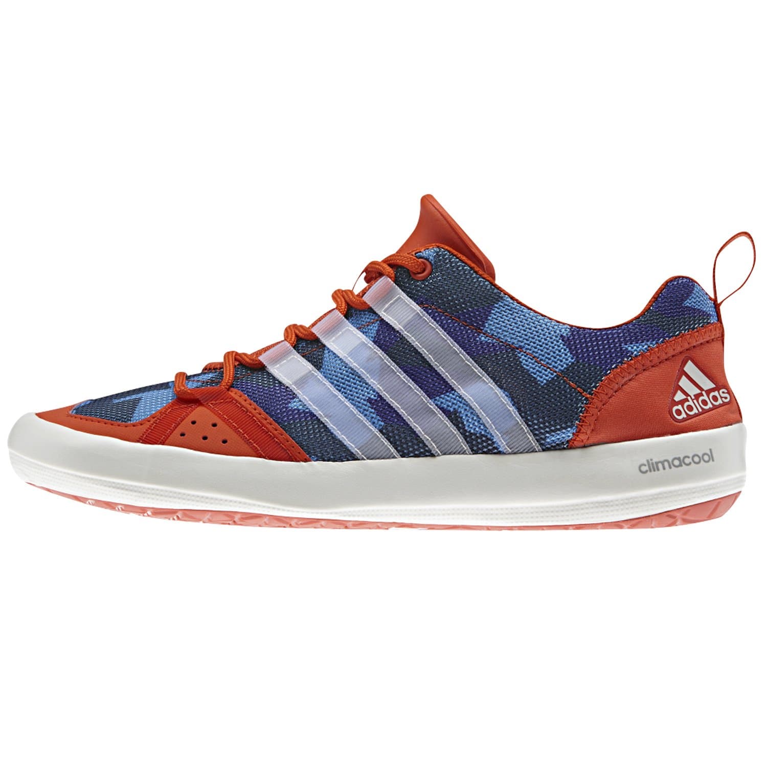 adidas Performance Men's Climacool Boat LACE Graphic Shoe, Bold Orange/Chalk White/COL. Navy, 10