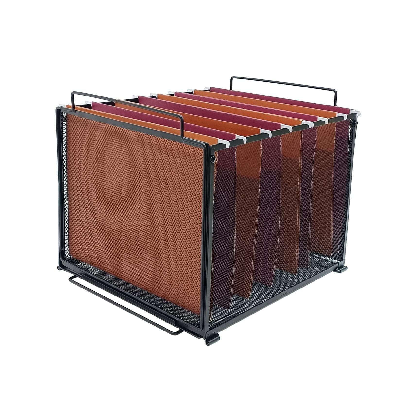 SETTFRFE Mesh Hanging File Organizer,Office Filing Organizer,File Box for Letter Size Hanging File Folders,Black