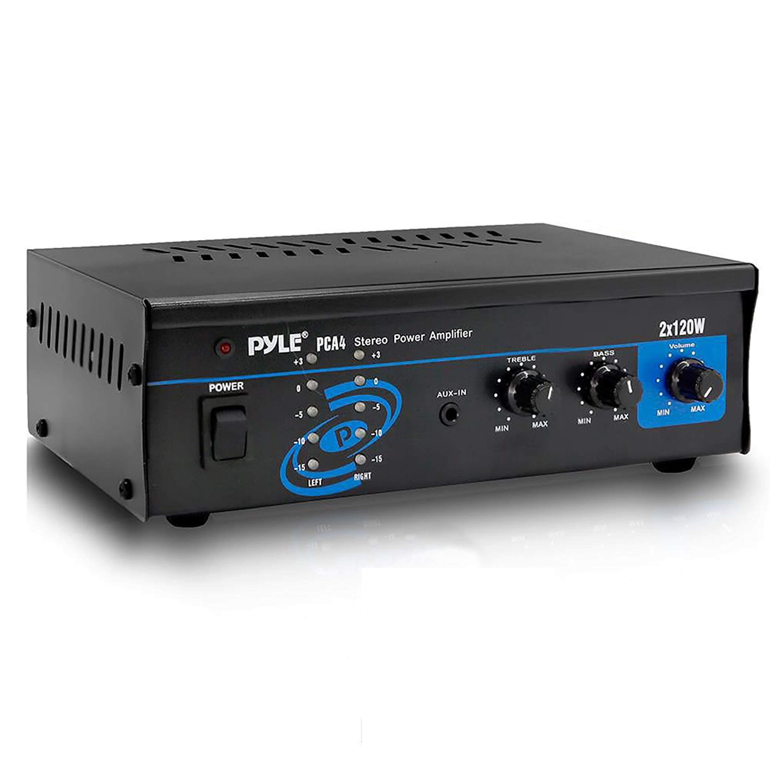 Pyle Home PCA4 Mini 2x120 Watt Stereo Power Amplifier