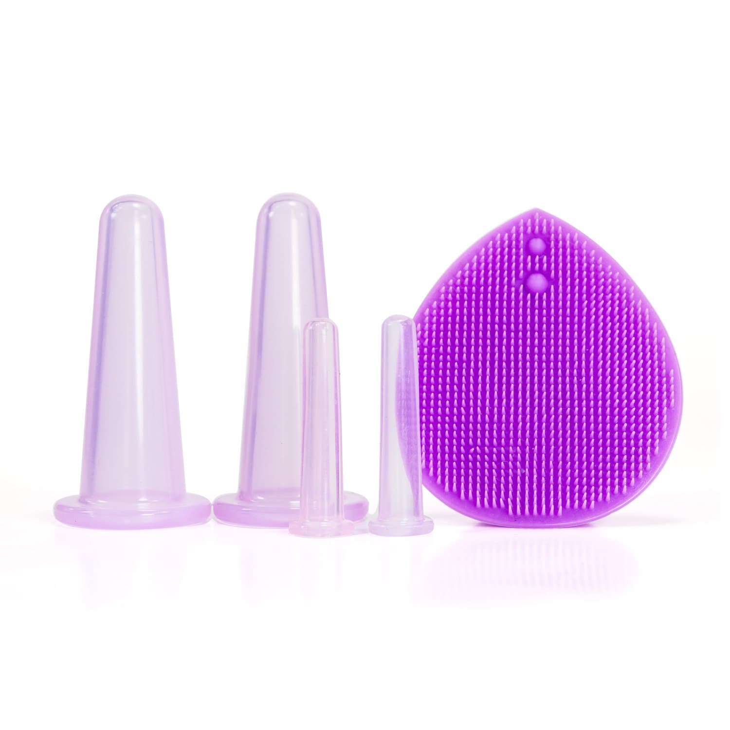 Natural Balance Beauty Skincare Set of 5 pcs Silicone Massage Cupping Set for Facial Cupping Therapy for Facial Anti-Aging Anti-Wrinkle, Firming,Skin Tone Improvement, Collagen Stimulation