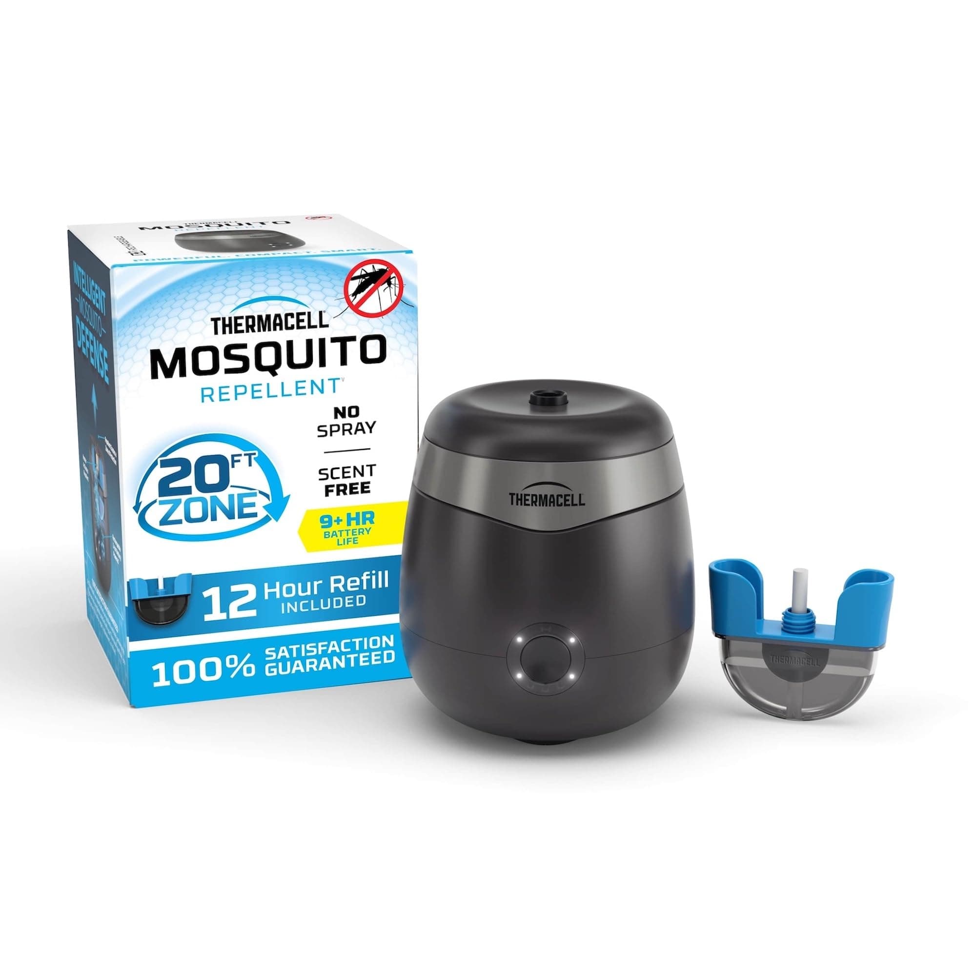 Thermacell Rechargeable E Series Mosquito Repellent with 20ft Mosquito Protection Area; Up to 9 Hours Battery Life; 12-Hour Recharge Included