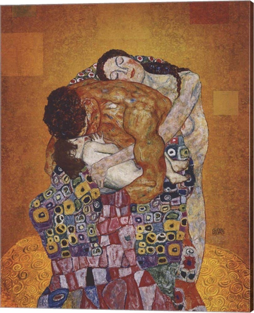 The Family by Gustav Klimt Canvas Art Wall Picture, Gallery Wrap, 16 x 20 inches