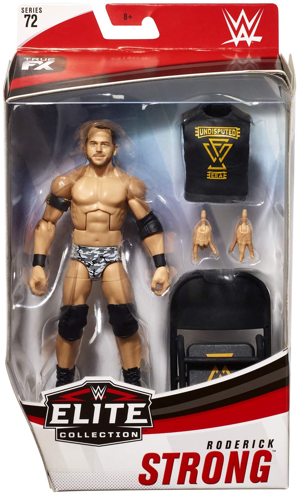 WWE Roderick Strong Elite Series #72 Deluxe Action Figure with Realistic Facial Detailing, Iconic Ring Gear & Accessories