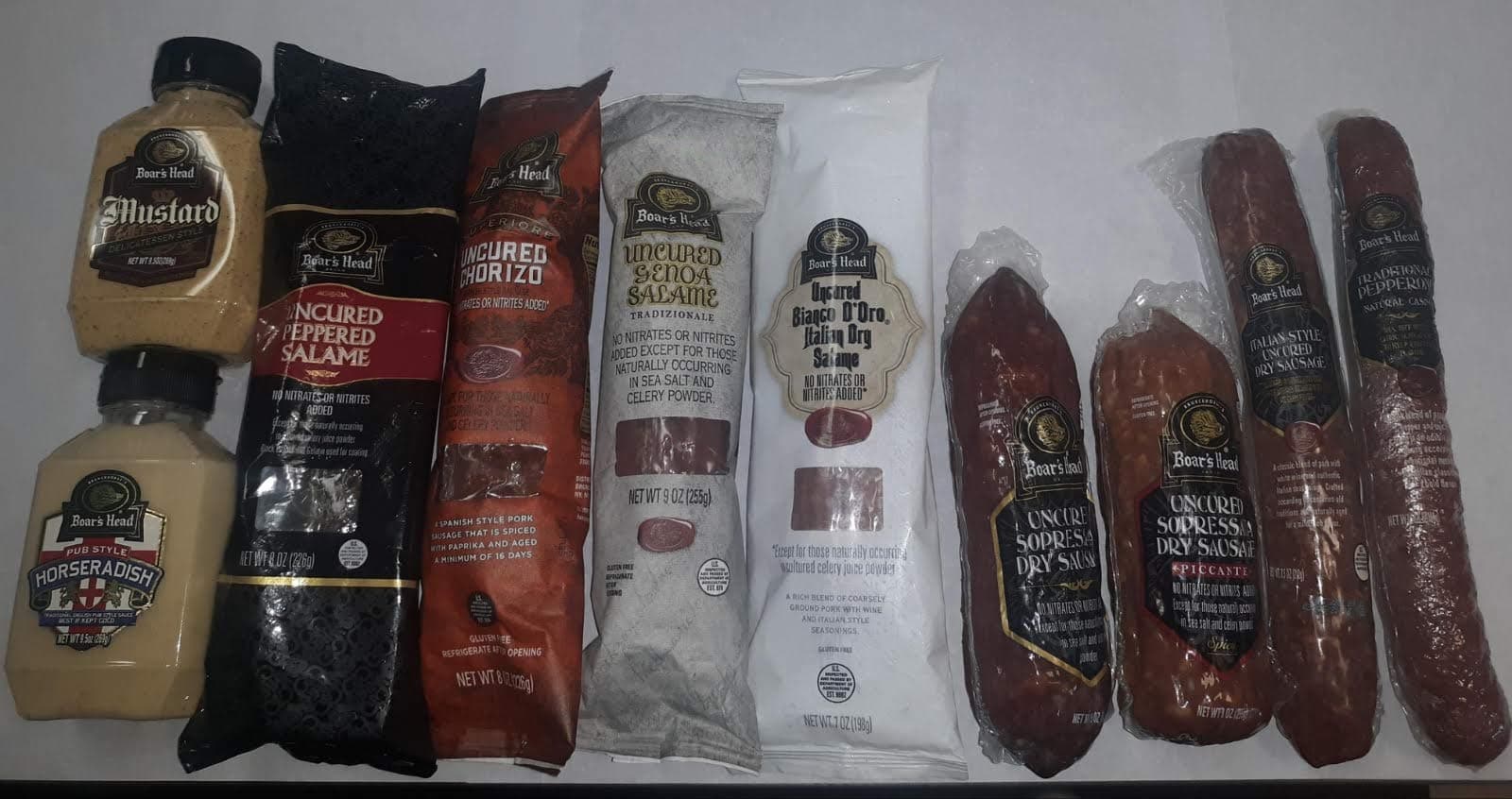Boar's Head Charcuterie Salami Sampler Includes 8 Types Of Salami & 2 Sauces