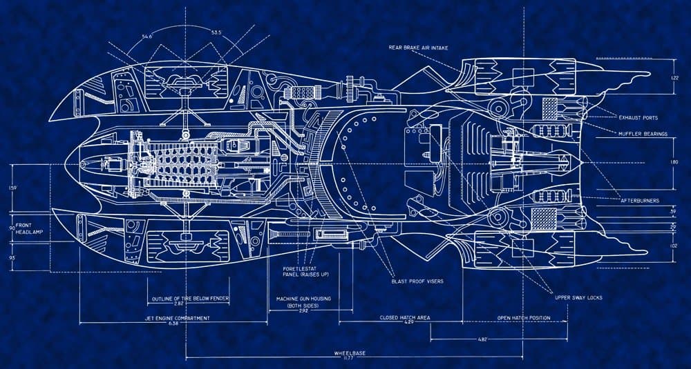 Batman - Batmobile Blueprint XXL ONE PIECE NOT SECTIONS Giant Over 1 Meter Wide Glossy Poster Art Print RARE! **UK SELLER - SAME DAY SHIPPING**