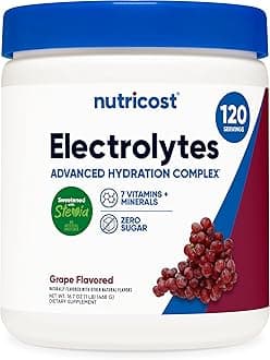 Electrolyte Complex Powder (120 Servings, Grape) - Hydration Supplement Drink Mix with Vitamins and Minerals