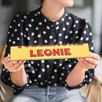 Personalised Toblerone bar with Name & Message - Personalise the Toblerone bar with the name of your choice, Milk chocolate with honey-almond nougat (360 Grams)