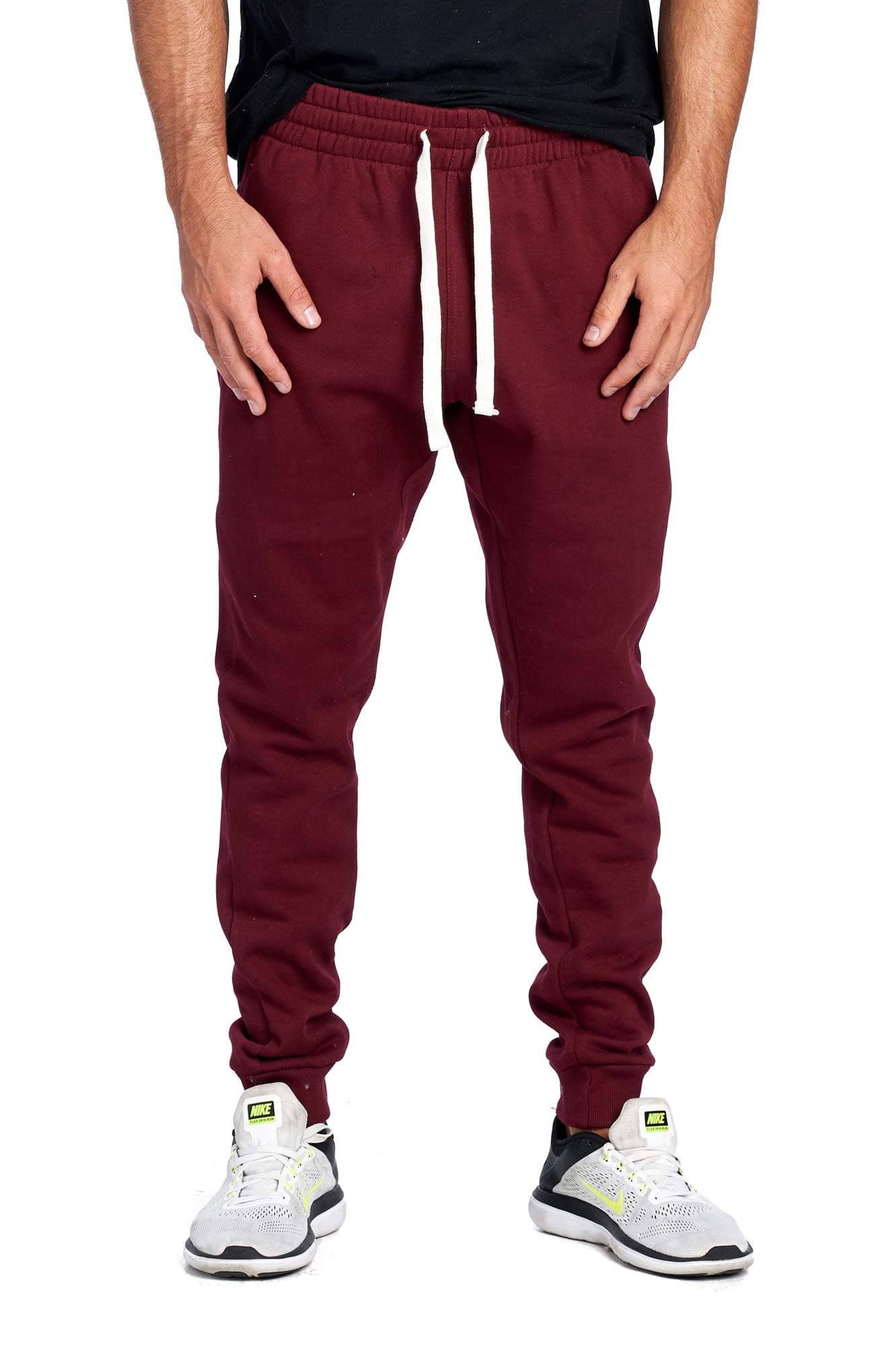 Men's Joggers Sweatpants Basic Fleece Marled Jogger Pant Elastic Waist