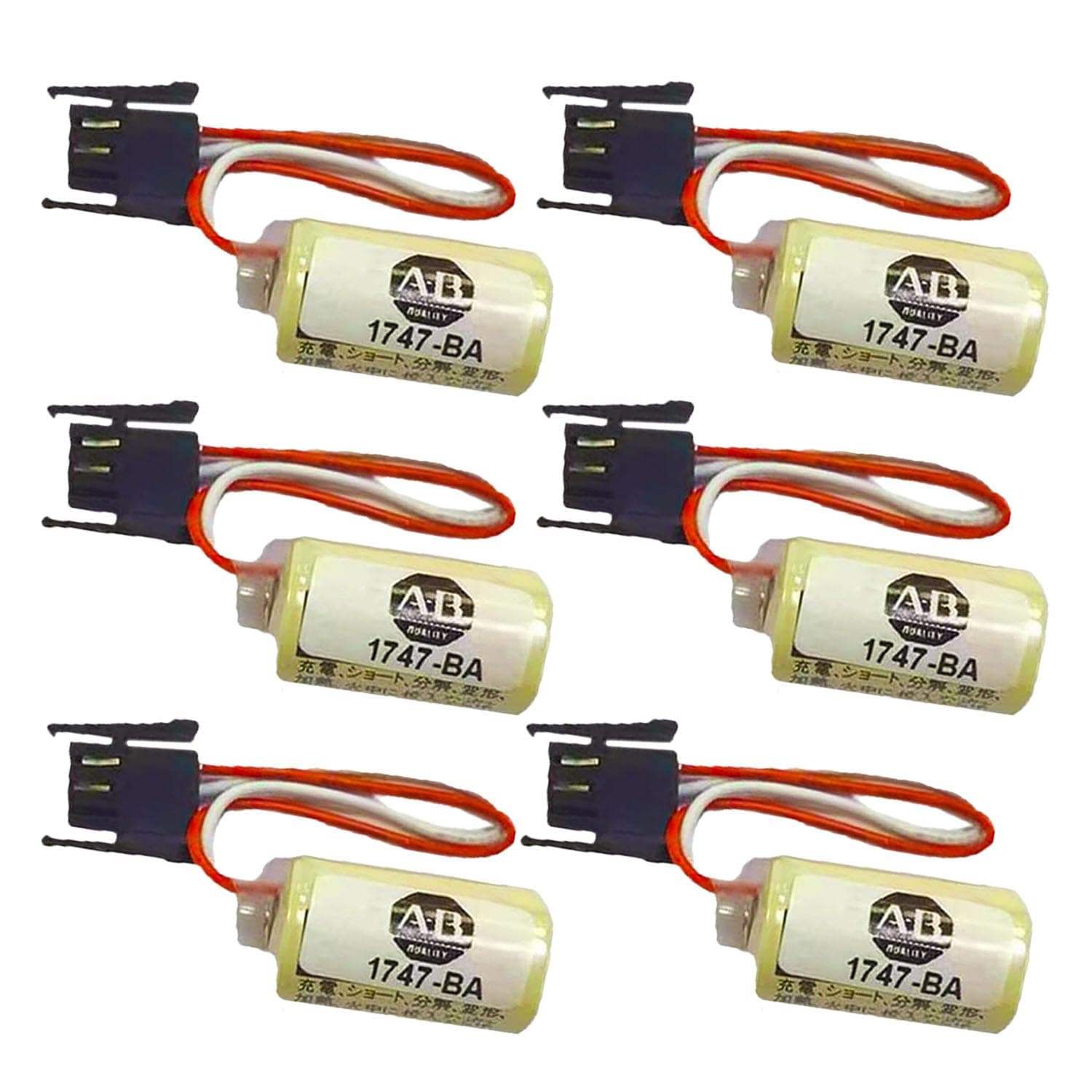 [6 Pack] 3V 1000mAh 1747-BA Allen Bradley Battery for 1769-BA PLC Battery for Allen Bradley SLC PLC SLC500