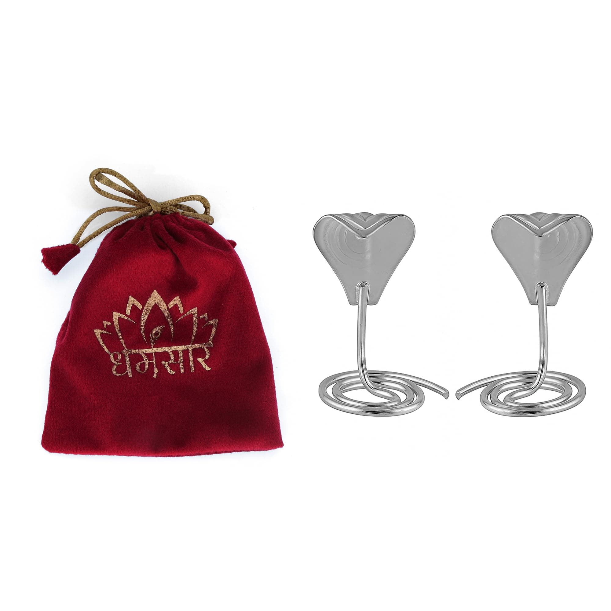 Dharmsaar Small Size Pure Silver Nag Nagin Joda, Chandi Naag Nagin Pair for Kaal Sarp Dosh and Vastu (3cm)