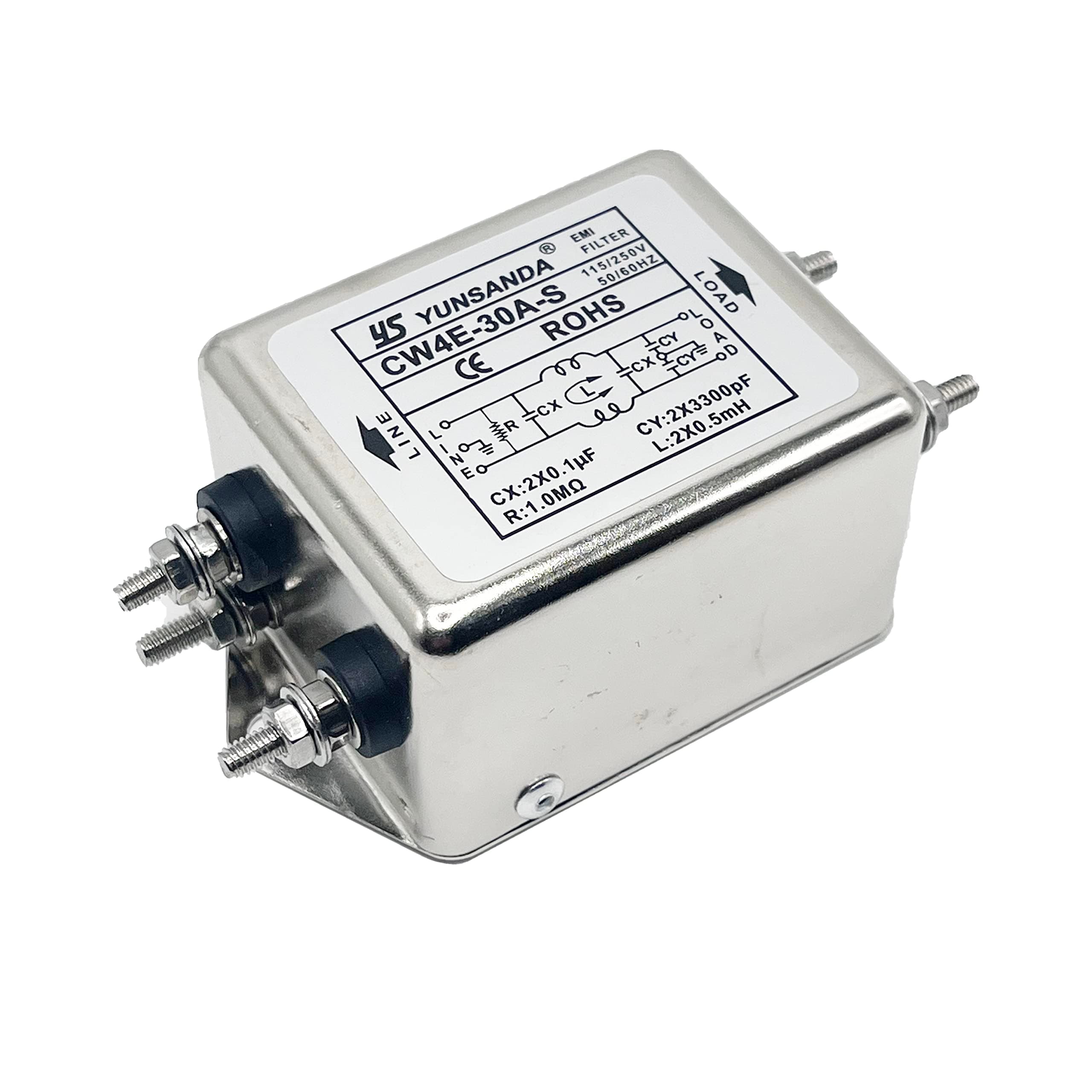AC 115/250V 30A CW4E-30A-S Noise Suppressor Power EMI Filter AC Power Line EMI Filter