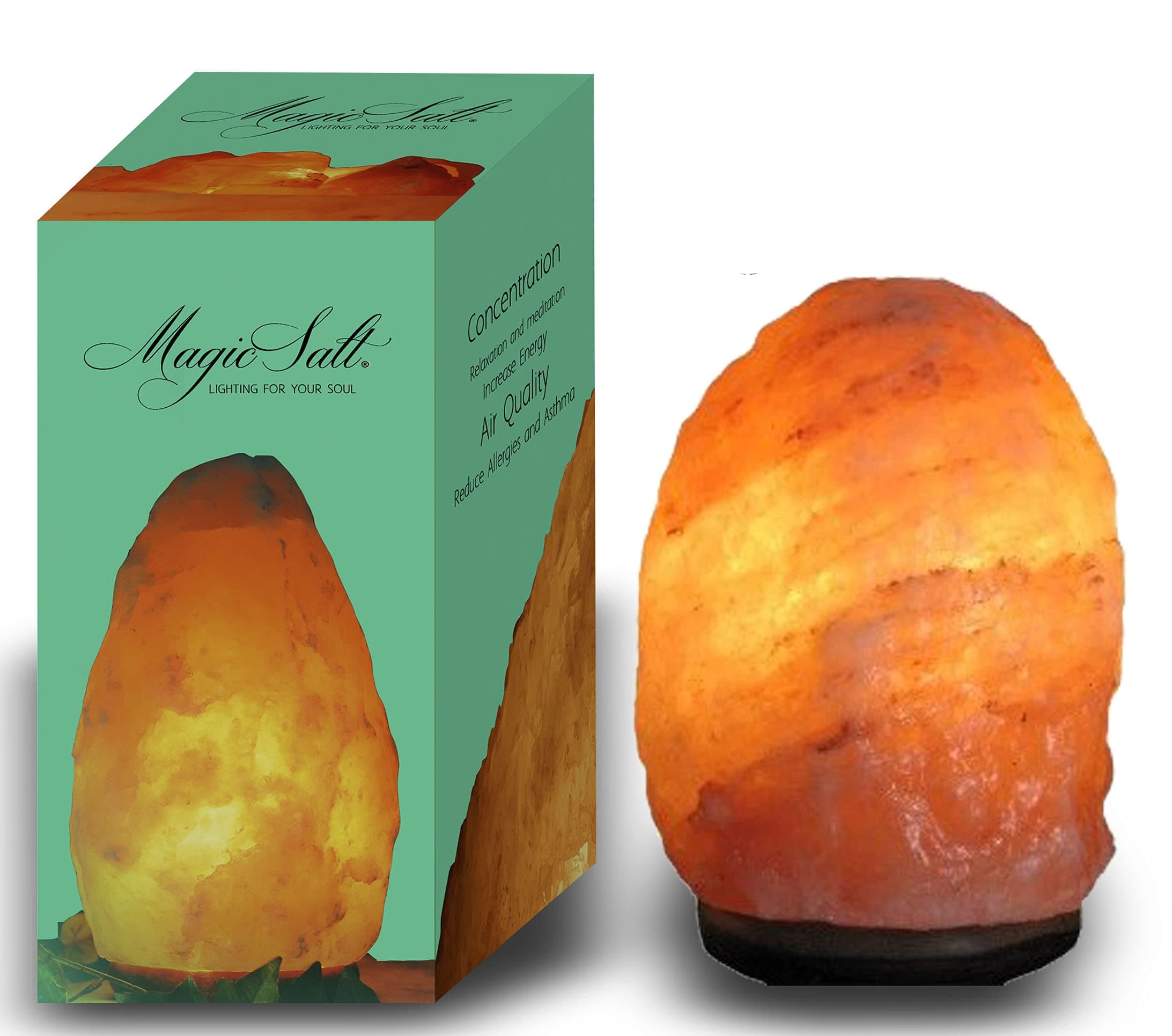 Salt Lamp with Warranty Certificate; Himalayas Rock Salt; 4-6 kg Soap Gift