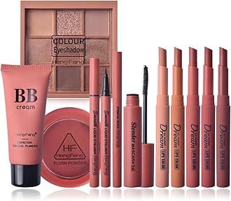 LAMUSELAND All in One Makeup Kit, 11-Piece Women Complete Makeup Kit, a Must-Have Gift Set for Beginners or Professional Makeup Sets Beginners. (9091E-A)