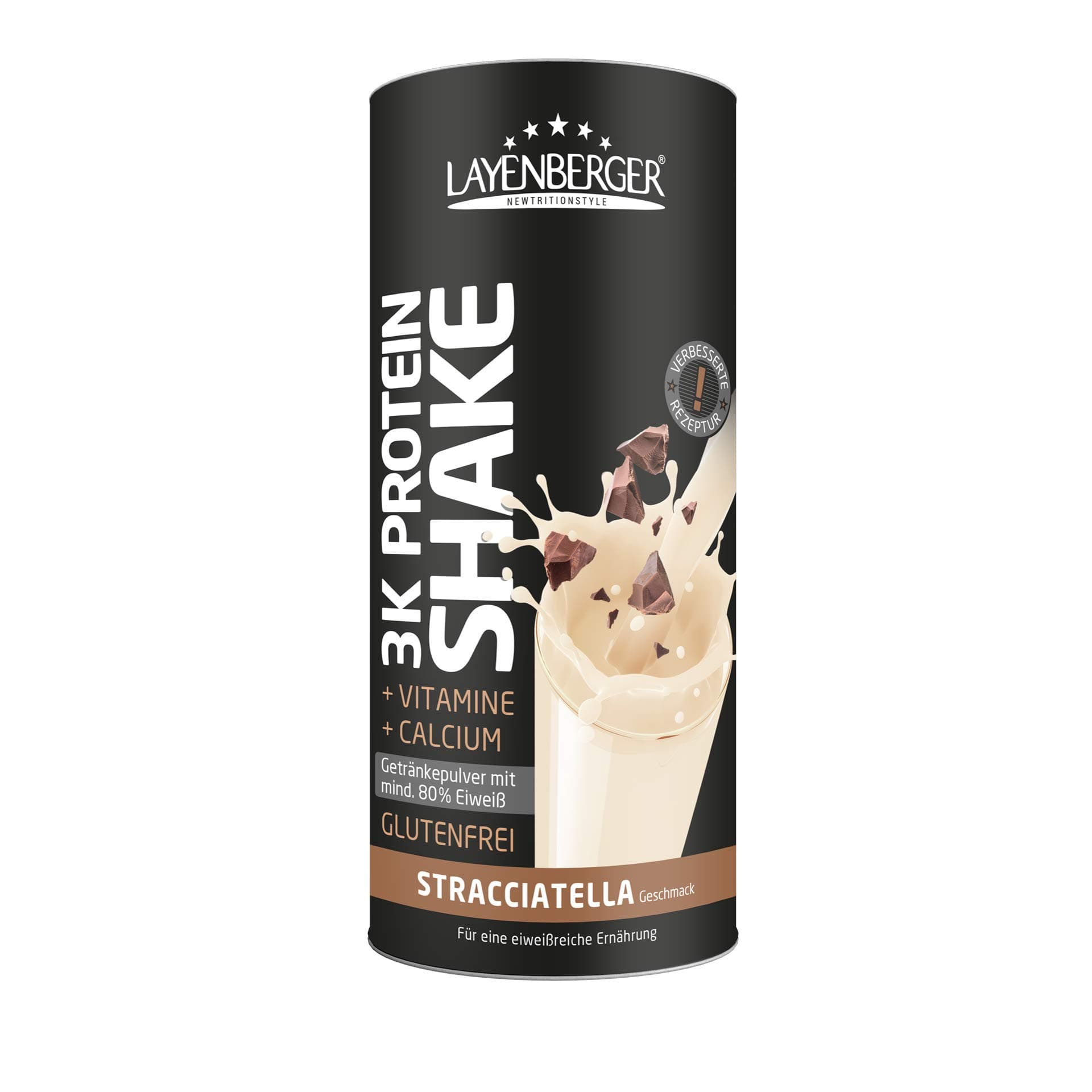 Layenberger LowCarb.one 3K Stracciatella protein shake, pack of 1 (1 x 360 g)