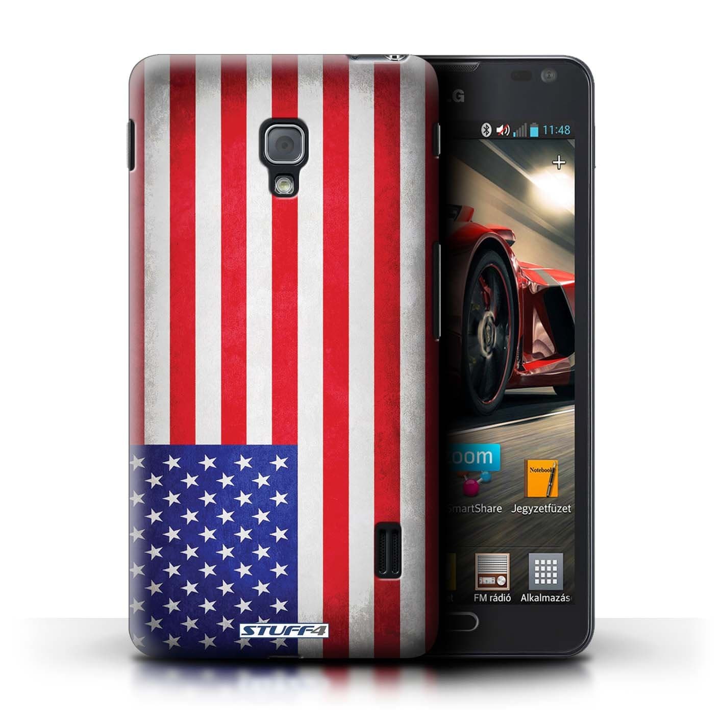 STUFF4 Phone Case / Cover for LG Optimus F6 / America/American/USA Design / Flags Collection