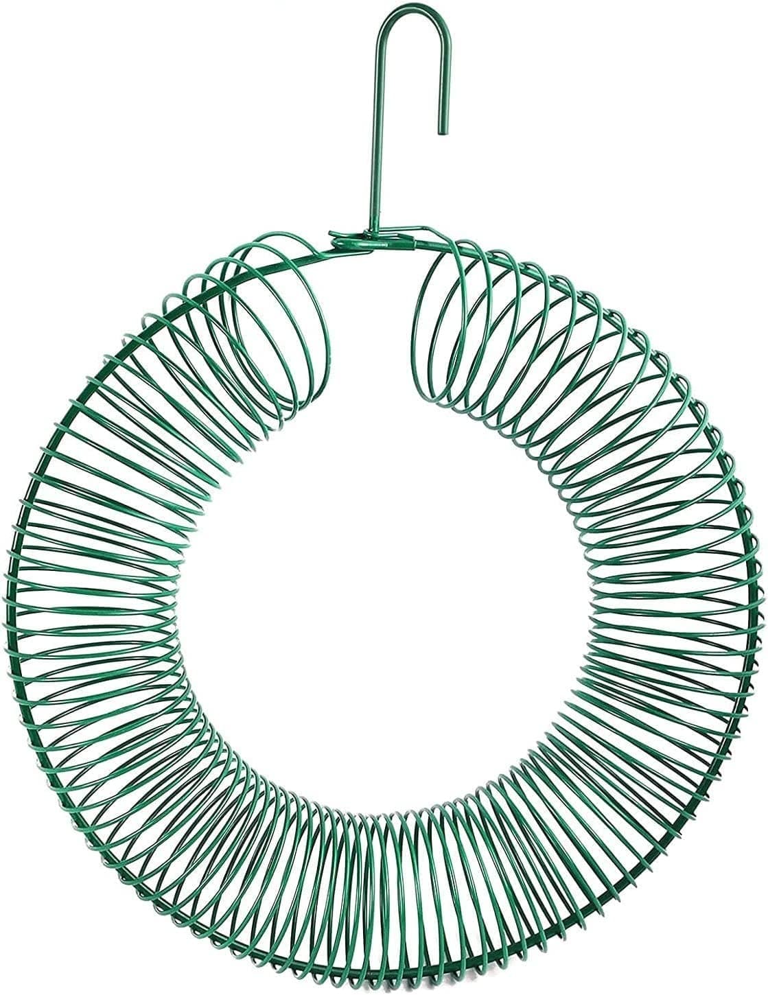 Blue Jay Feeder. Wreath Design with Hanging Hook. Solid Steel for Durability. Attracts Big Birds and Squirrels Away from Other Feeders