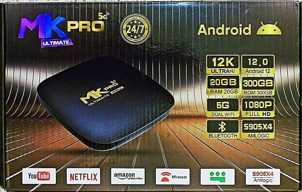 GenericMK Pro Ultimate 5G 2.4G Edition Android 11 Smart TV Box - Intelligent Ultra HD Media Player Work With TV. 1-Year Free Subscription/Activation Complimentary