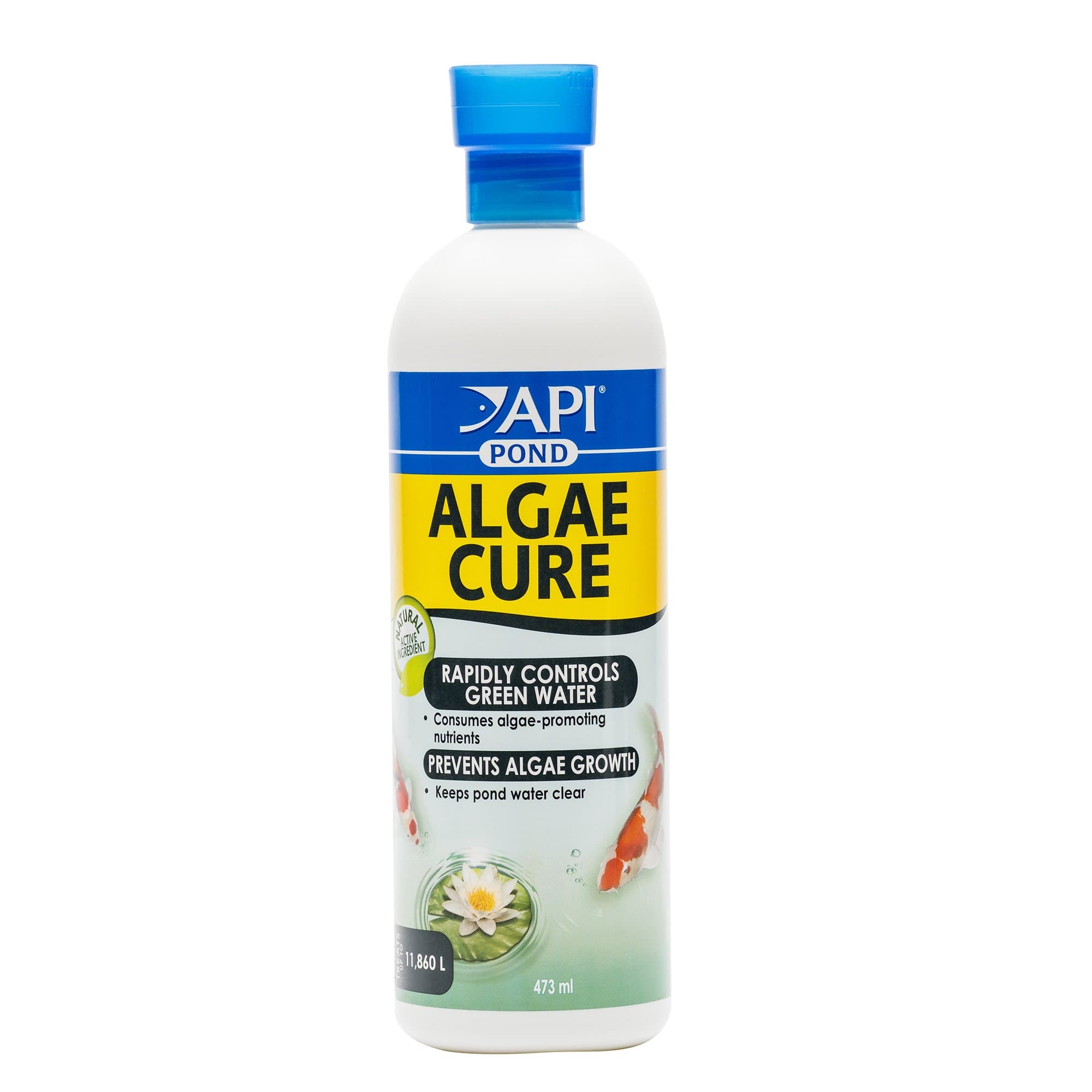 API POND ALGAE CURE Control Solution, Safe For Pets When Used As Directed, 473 ml Bottle