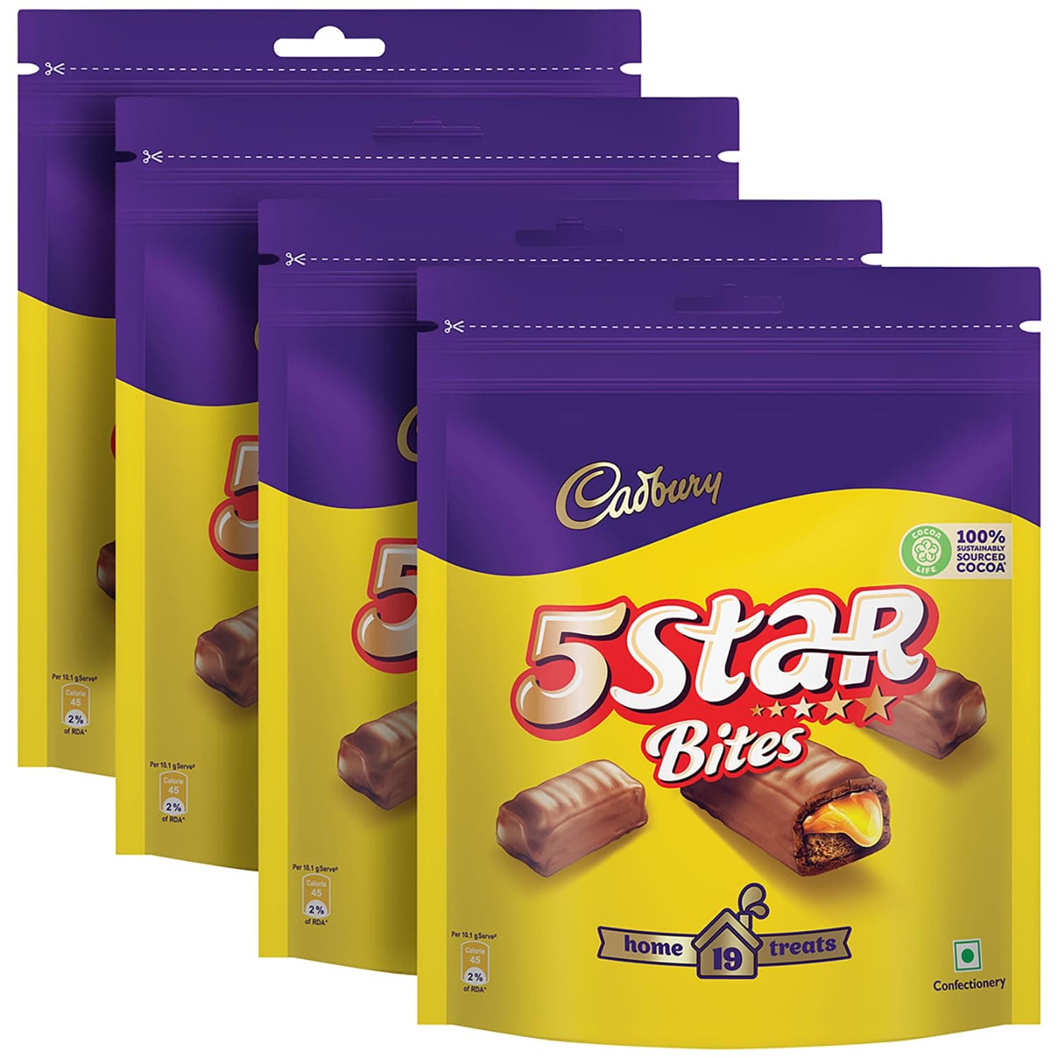 Cadbury 5 Star Chocolate Home Treats Chocolate Bars 200ml 4 x 200ml