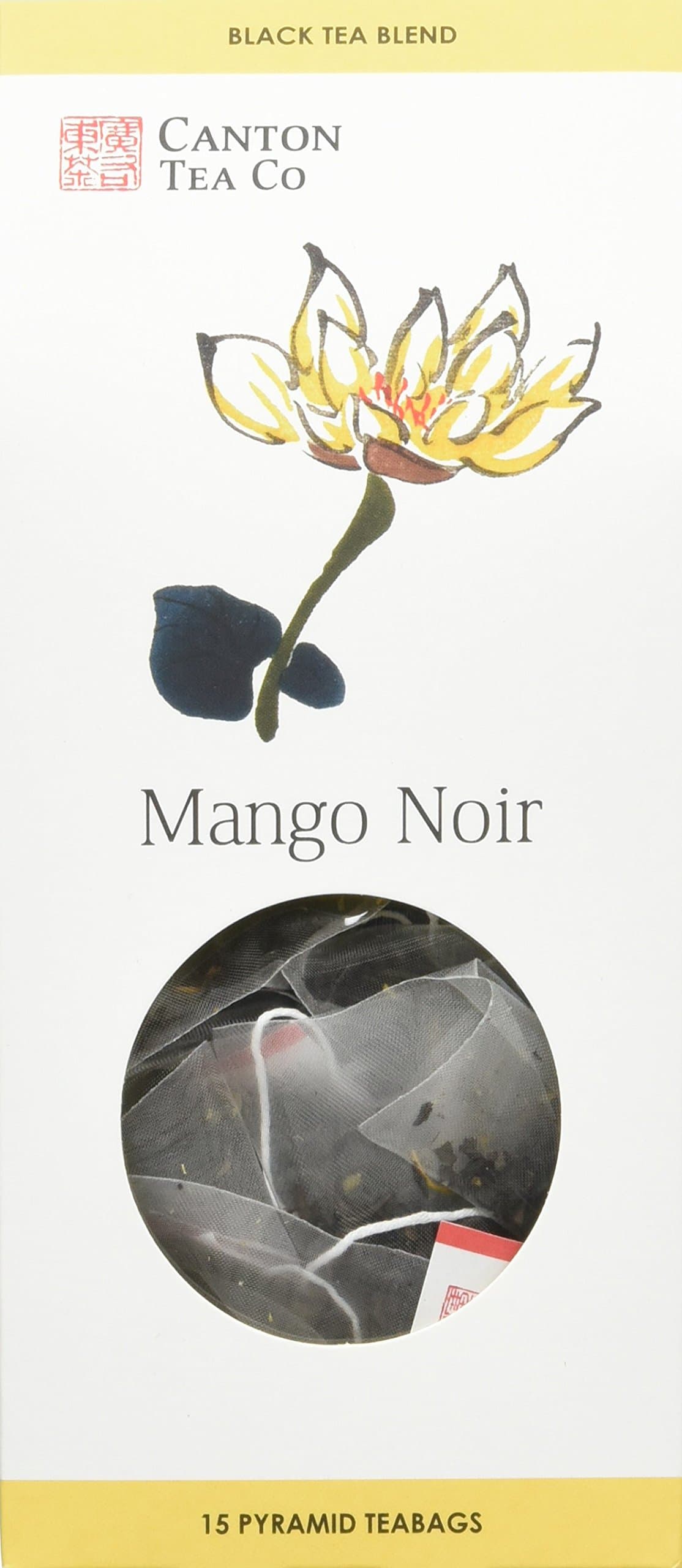 Canton Tea Mango Noir Pyramid Teabags (Pack of 15)