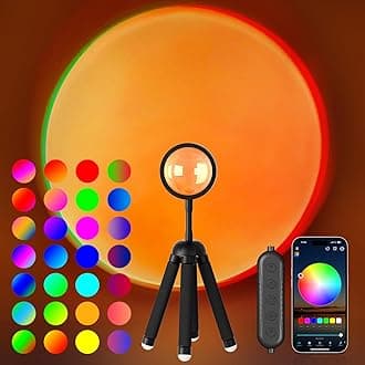 Sunset Lamp Projector with APP Control Multicolor Changing Led Lights for Room, 360 Degree Rotation Sunlight Lamp Mood Lighting Bedroom Decor Christmas Gifts Photography for Women