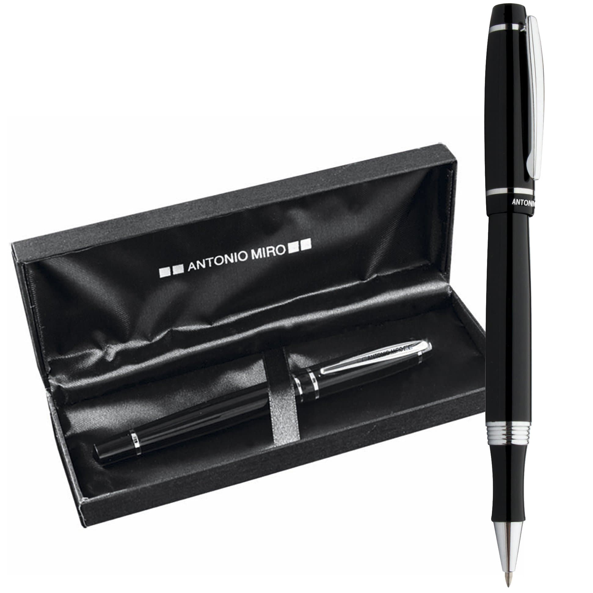 LV Publicidad ANTONIO MIRO Classic Metallic Rollerball Pen - Case with Printed Logo - Ideal as a Gift