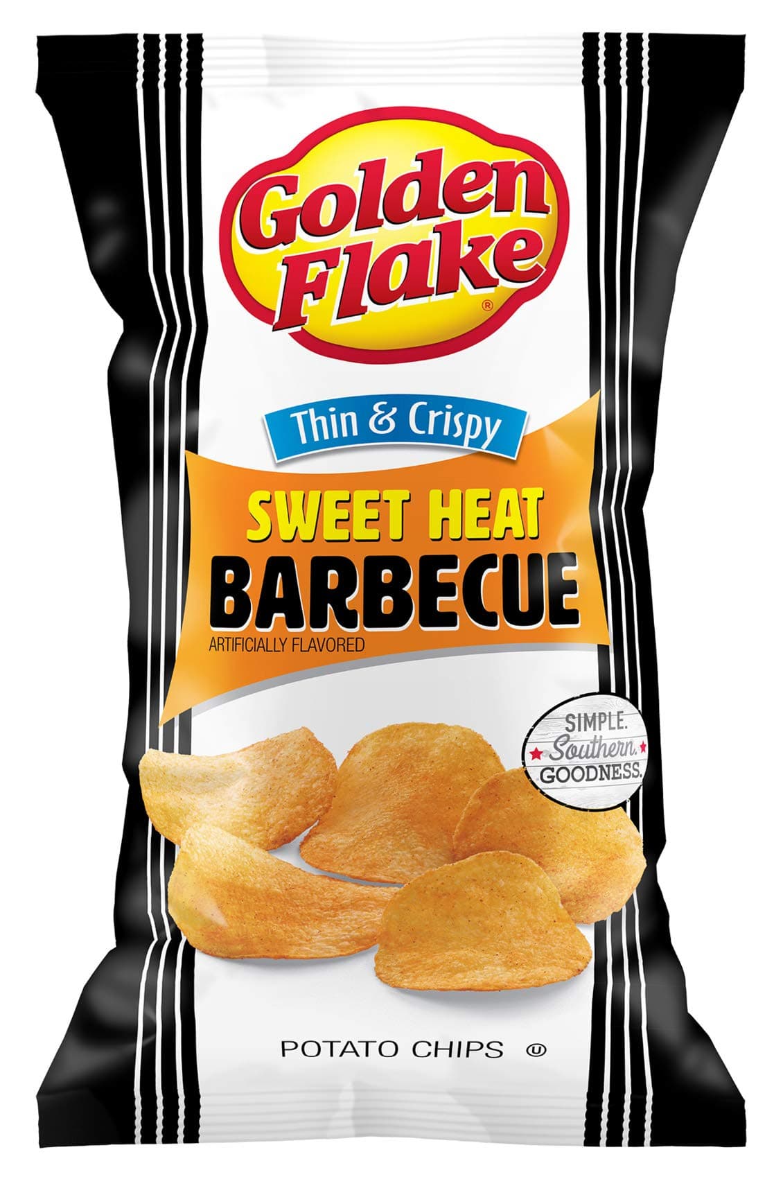 Sweet Heat BBQ Thin and Crispy Potato Chips 4.625 Ounce 4 Pack