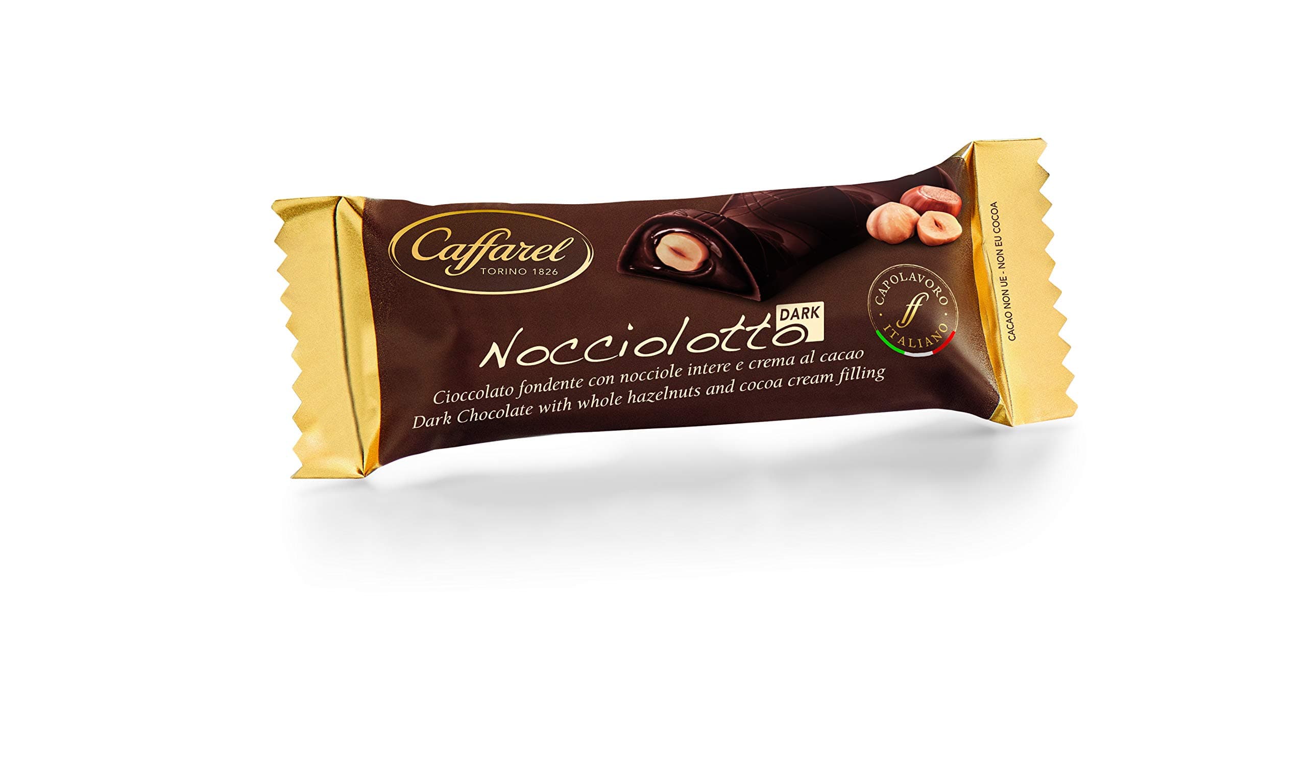 Caffarel Caffarel Nocciolotto Snack Milk Chocolate with Hazelnut 1.16 Oz (33g) (Pack of 6)