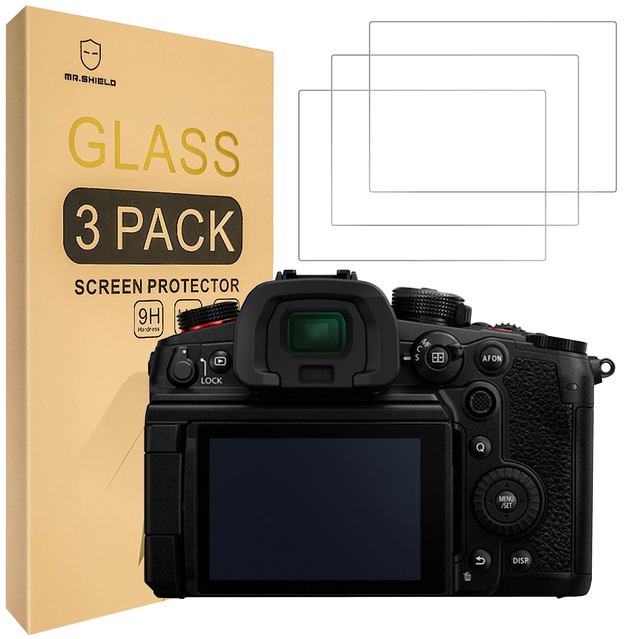 Mr.Shield [3-Pack] Screen Protector For Panasonic Lumix DMC-GH6 DMC-G7/G7 mark ii, Lumix DMC FZ300 / FZ2000 / FZ2500 / FZH1 [Tempered Glass] [Japan Glass with 9H Hardness] Screen Protector