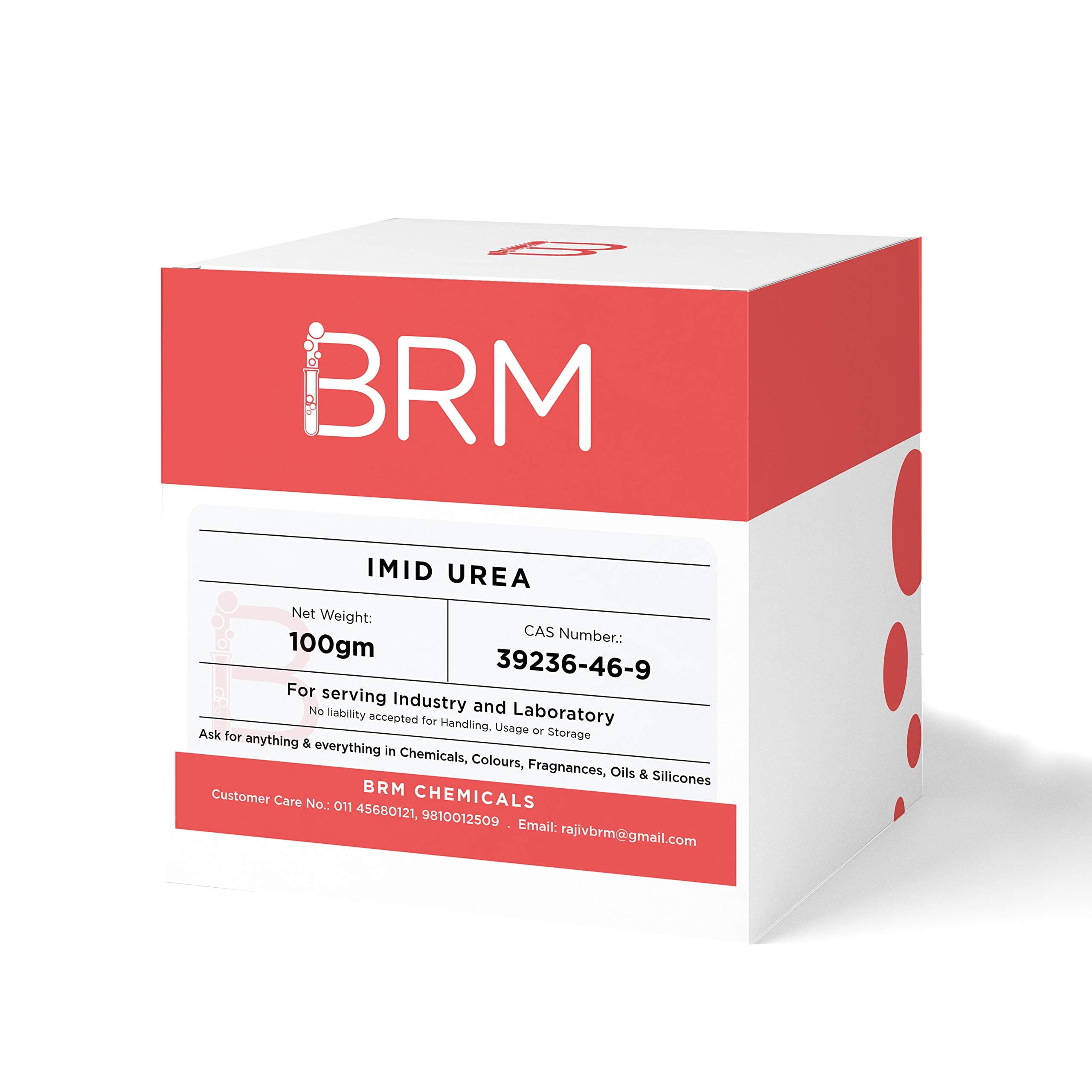 BRM Chemicals Imid Urea Powder - Imidazolidinyl Urea - 100 Grams For Facemask, DIY Beauty Products, Make Up, Cosmetics, Soap Making & Personal Care For Face, Hair, Body