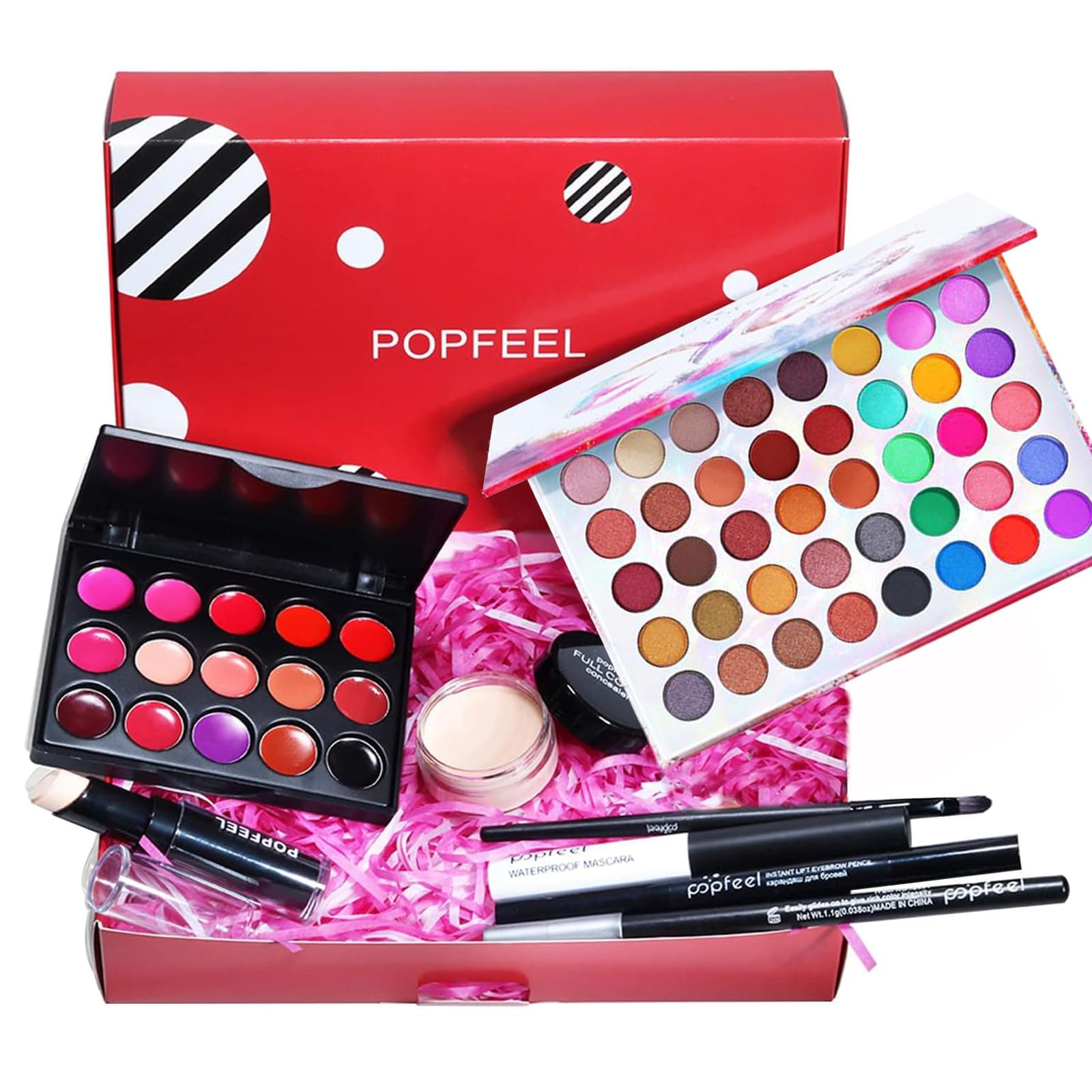 HolzsammlungMakeup Kit for Women Full Kit, All in One Makeup Gift Set for Girls Teenagers Beginners, Cosmetic Make up Set with Lipgloss Eyeshadow Palette Brush Concealer Mascara Eyeliner Pencil #1