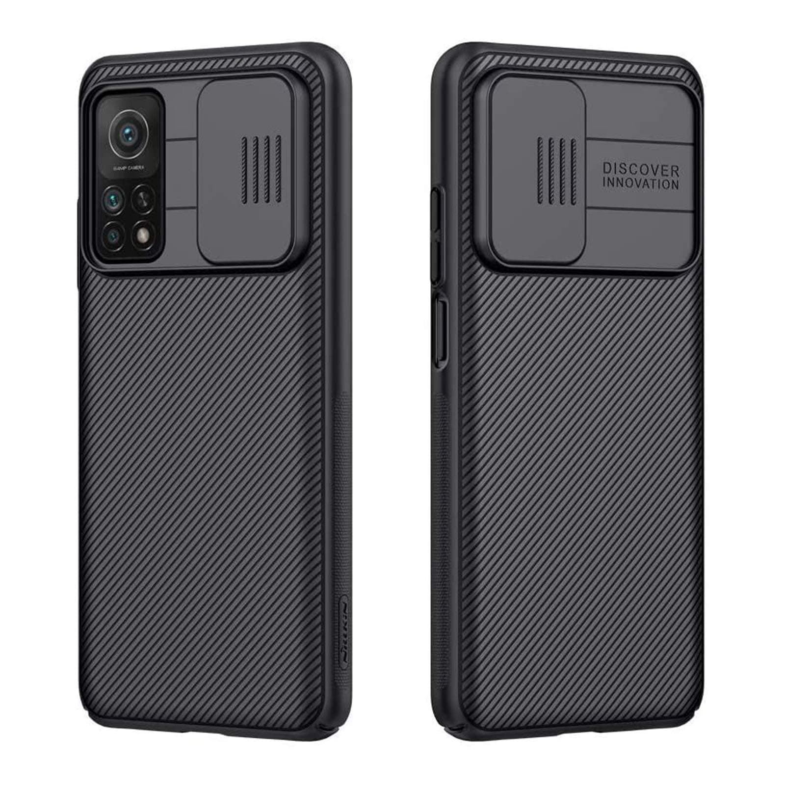 Nilkkin CamShield Pro Slim Case Protective Cover with Camera Protector Hard PC and TPU Ultra Thin Anti-Scratch Phone Case for Mi 10T/Mi 10T Pro 5G (Black)