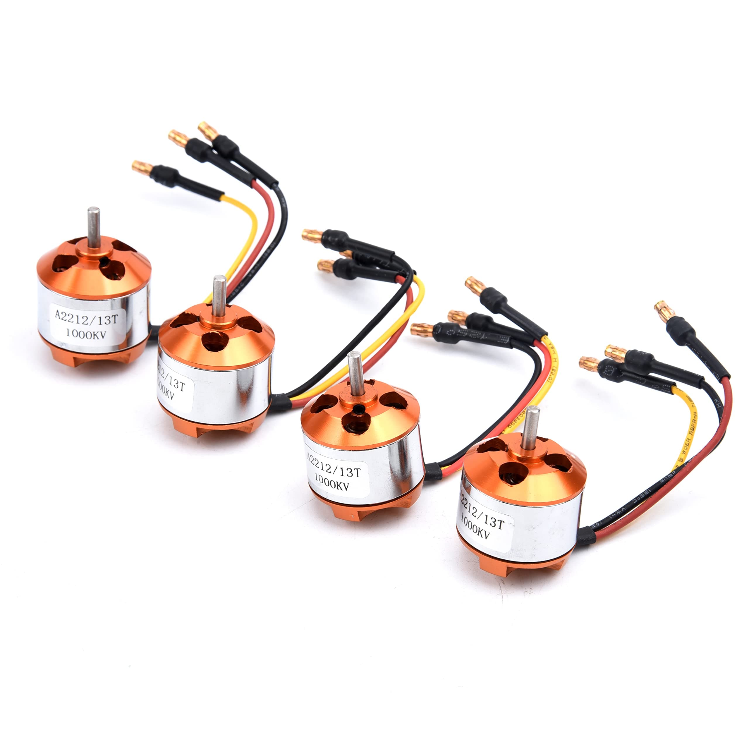 A2212 1000KV Brushless Outrunner Motor 13T with 3.5mm Male Banana Connectors for RC DIY Aircraft Multi-Copter Quadcopter Drone