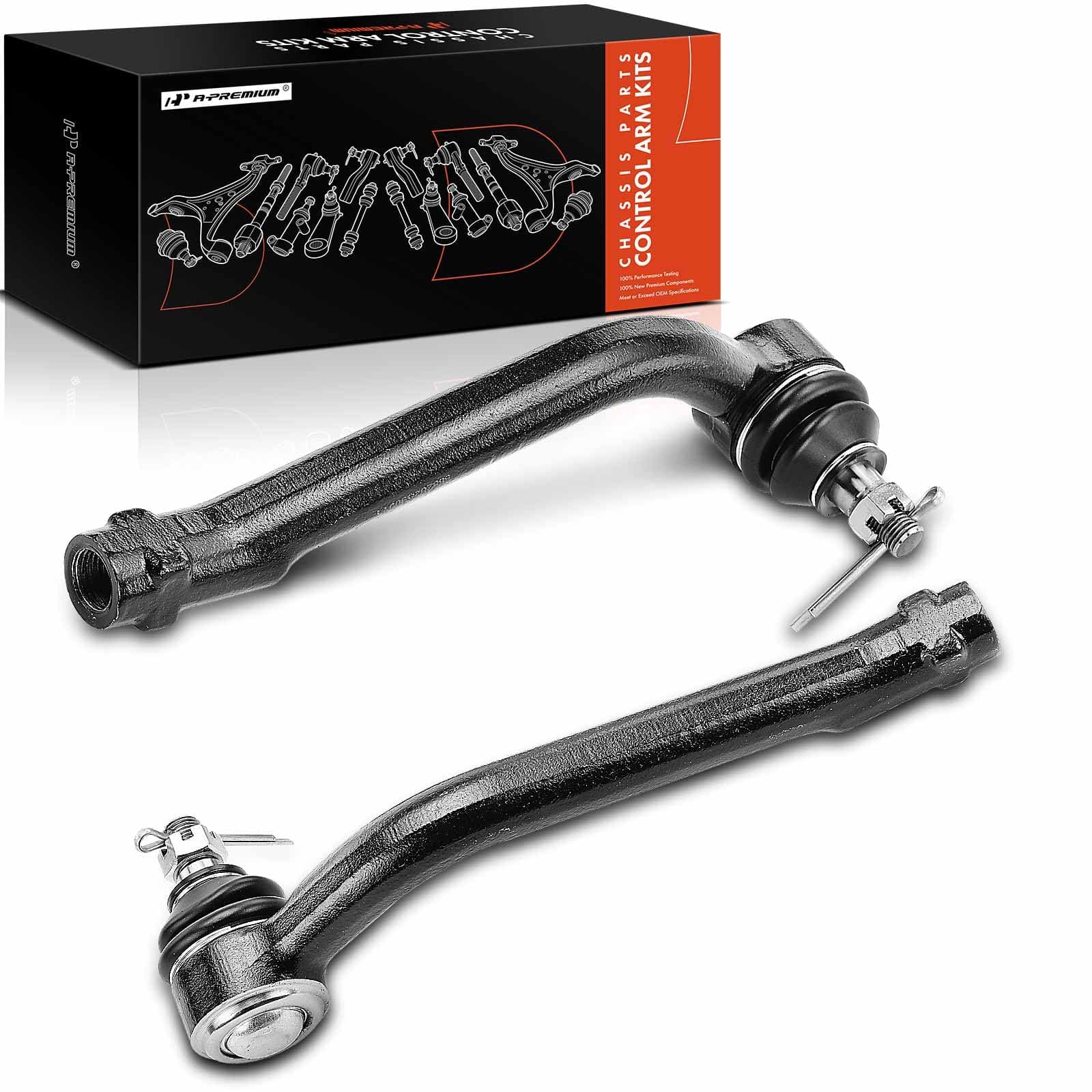 A-Premium 2 x Front Outer Tie Rod Ends, Compatible with Kia Sorento 2011-2013, Hyundai Santa Fe 2007-2012, Veracruz 2007-2012