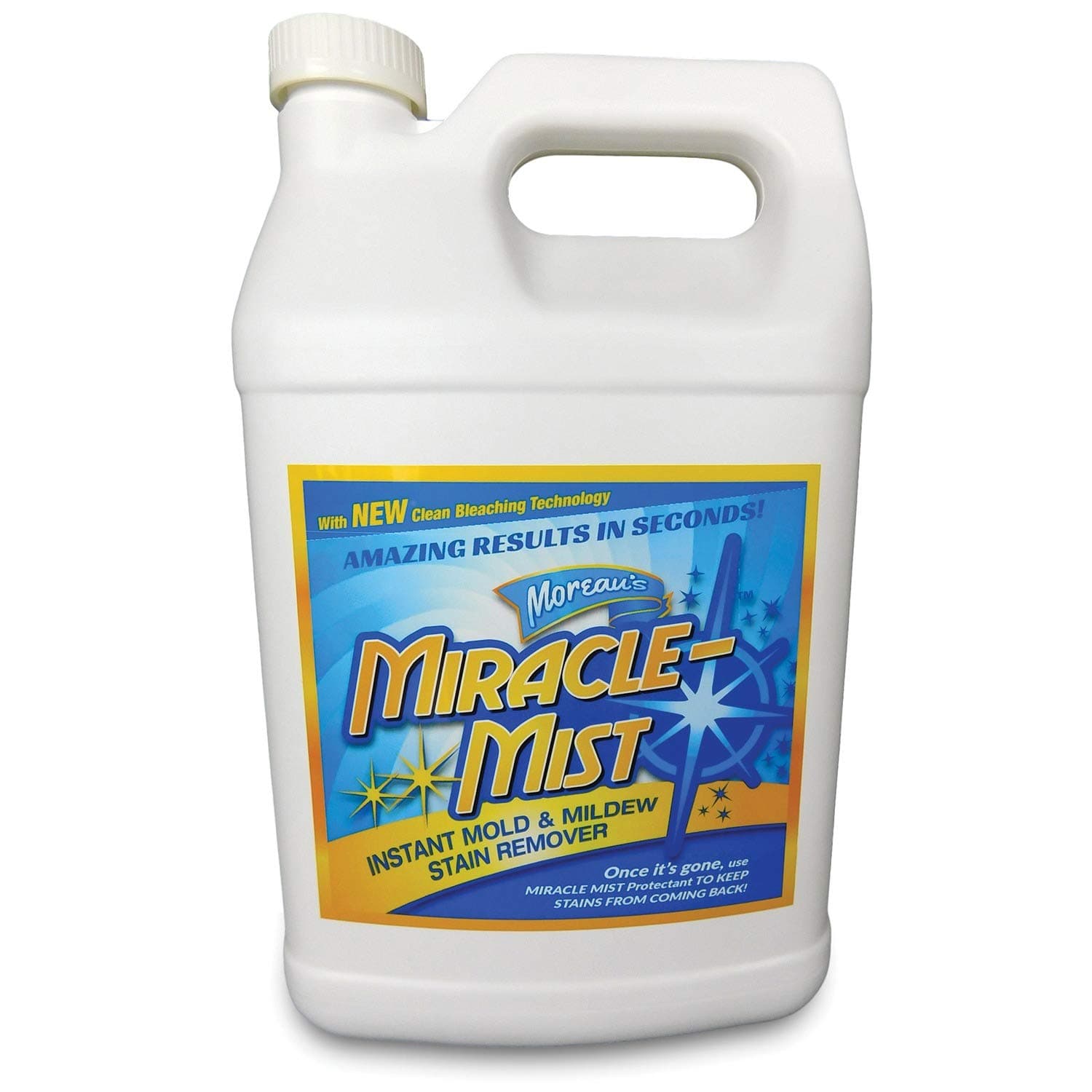 Instant Mold and Mildew Stain Remover for Indoor and Outdoor Use - Long Lasting Bathroom, Deck, Concrete, Vinyl, Tile Cleaner, 1 Gallon…