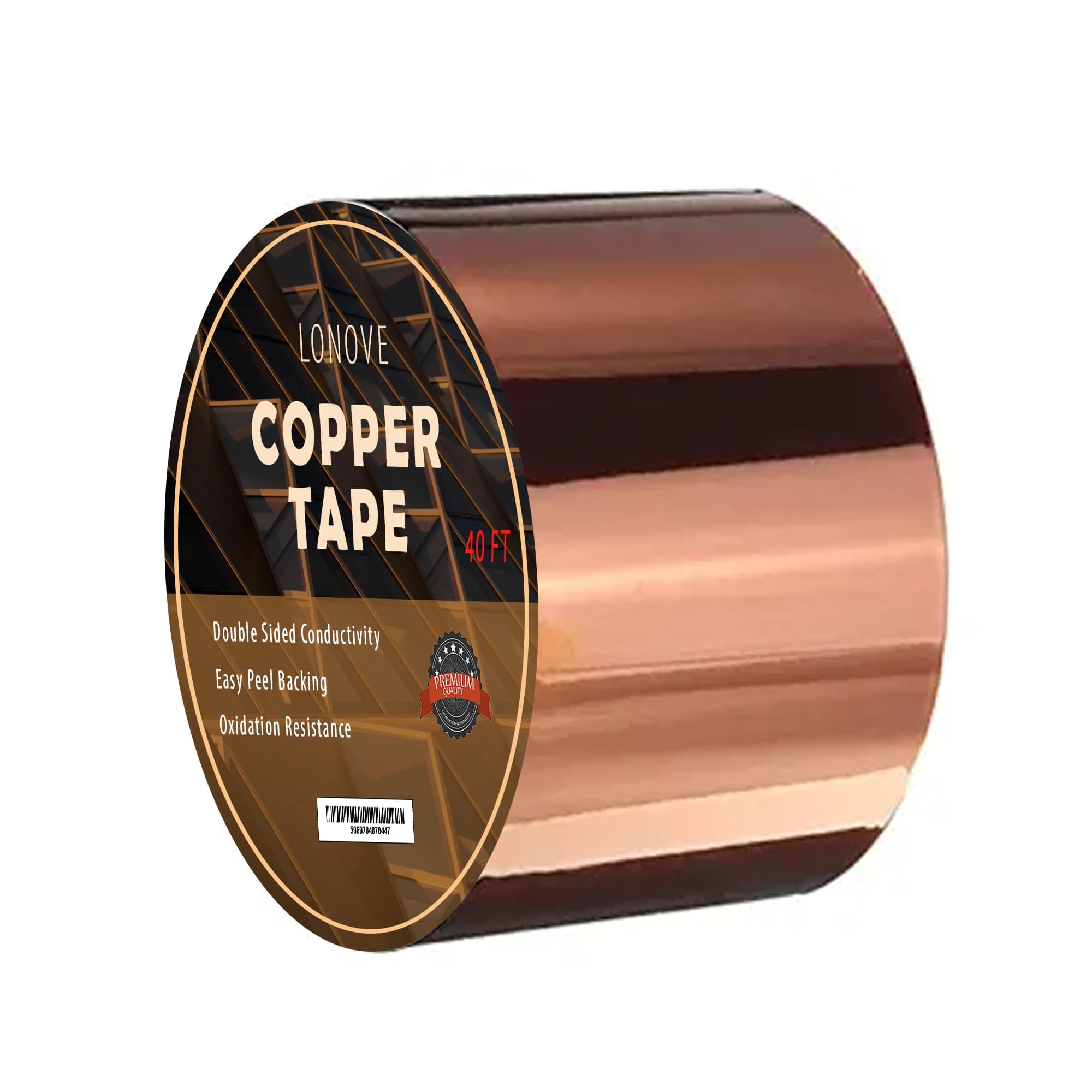â LONOVE Copper Tape Slug Repellent (50mm wide, 12.3 Meter Long Roll) - Double-Sided Conductive Adhesive Copper Foil Tape