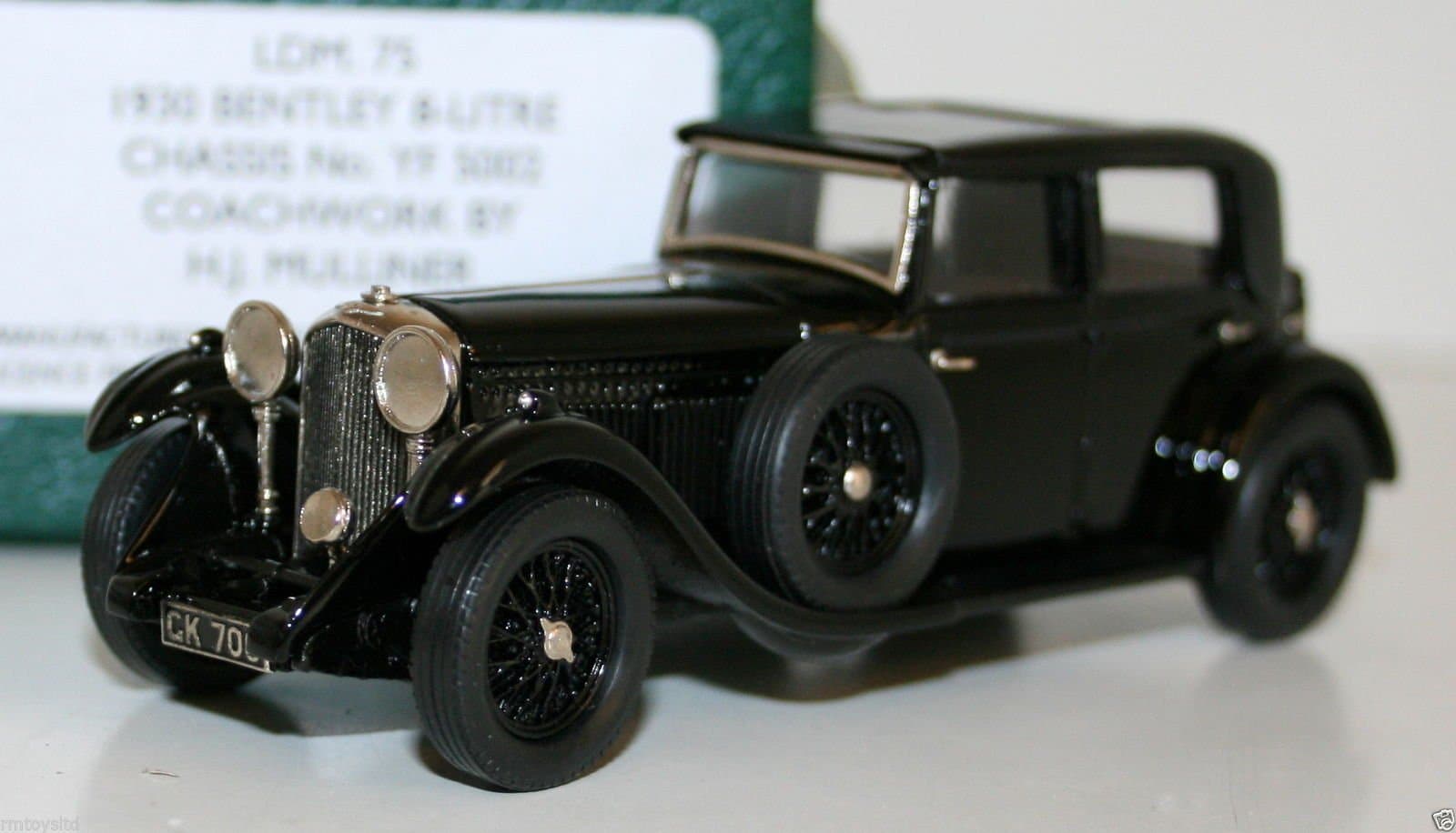 Bentley 8 Litre (1930) in Black (1:43 Scale) Diecast Model Car