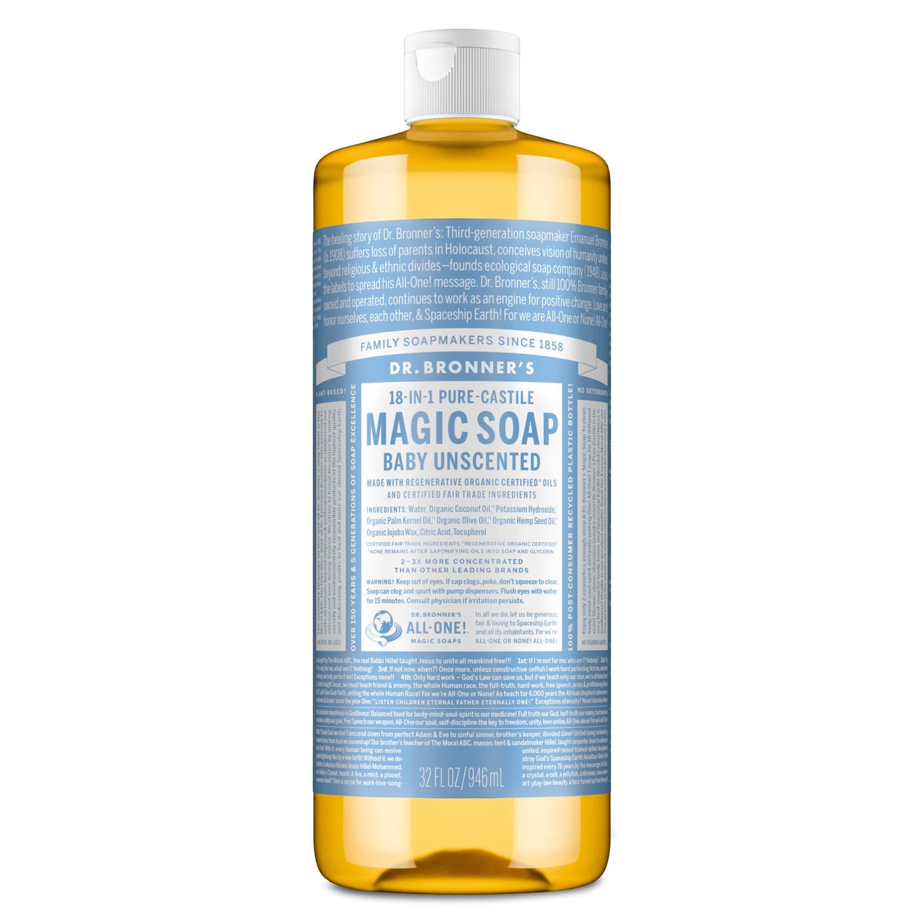 Dr Bronner'S | Baby Castile Liquid Soap | 1 x 946ml