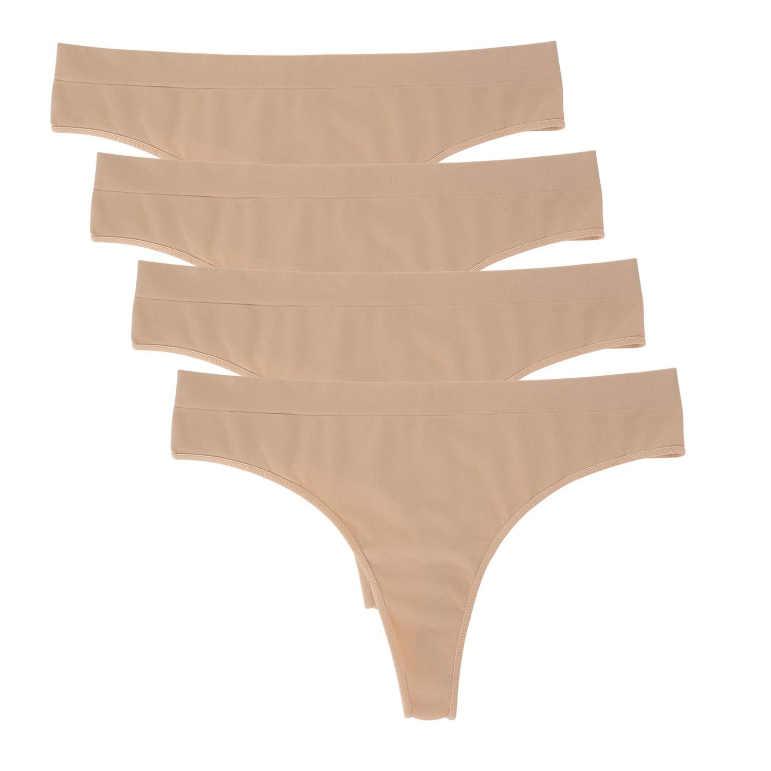 4 to 7 Pack Women’s Thongs Nylon Spandex Panties Bikini Underwear