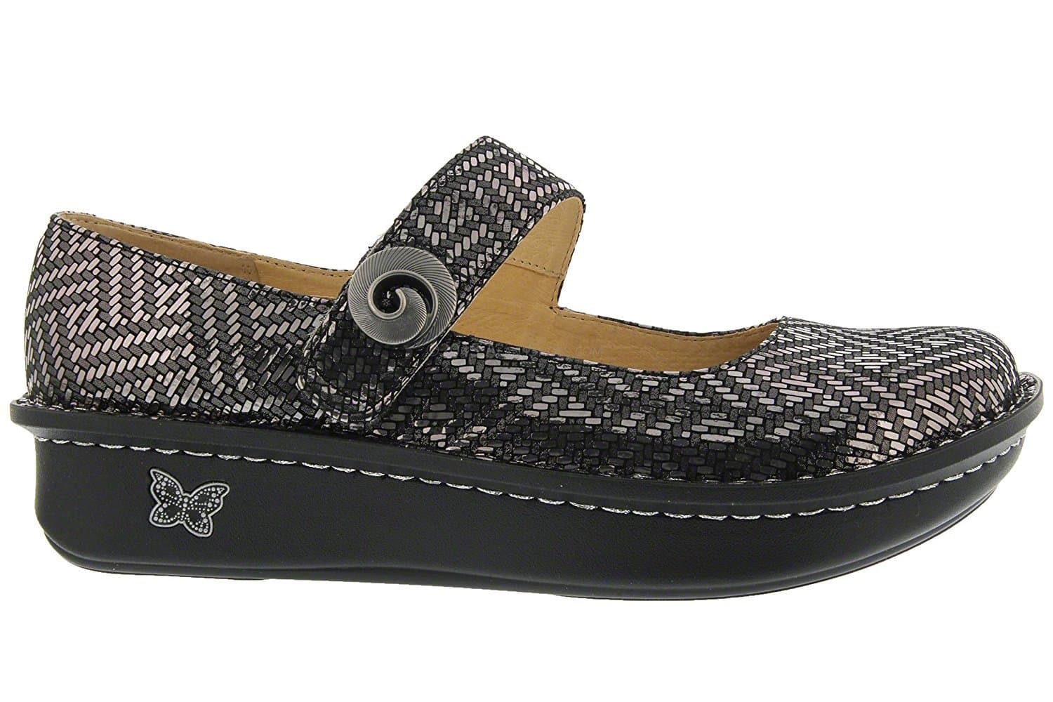 Alegria Women's Paloma Black Dazzler Mary Jane (PAL-530) Size: Euro 37 US 7-7.5, Width: Wide