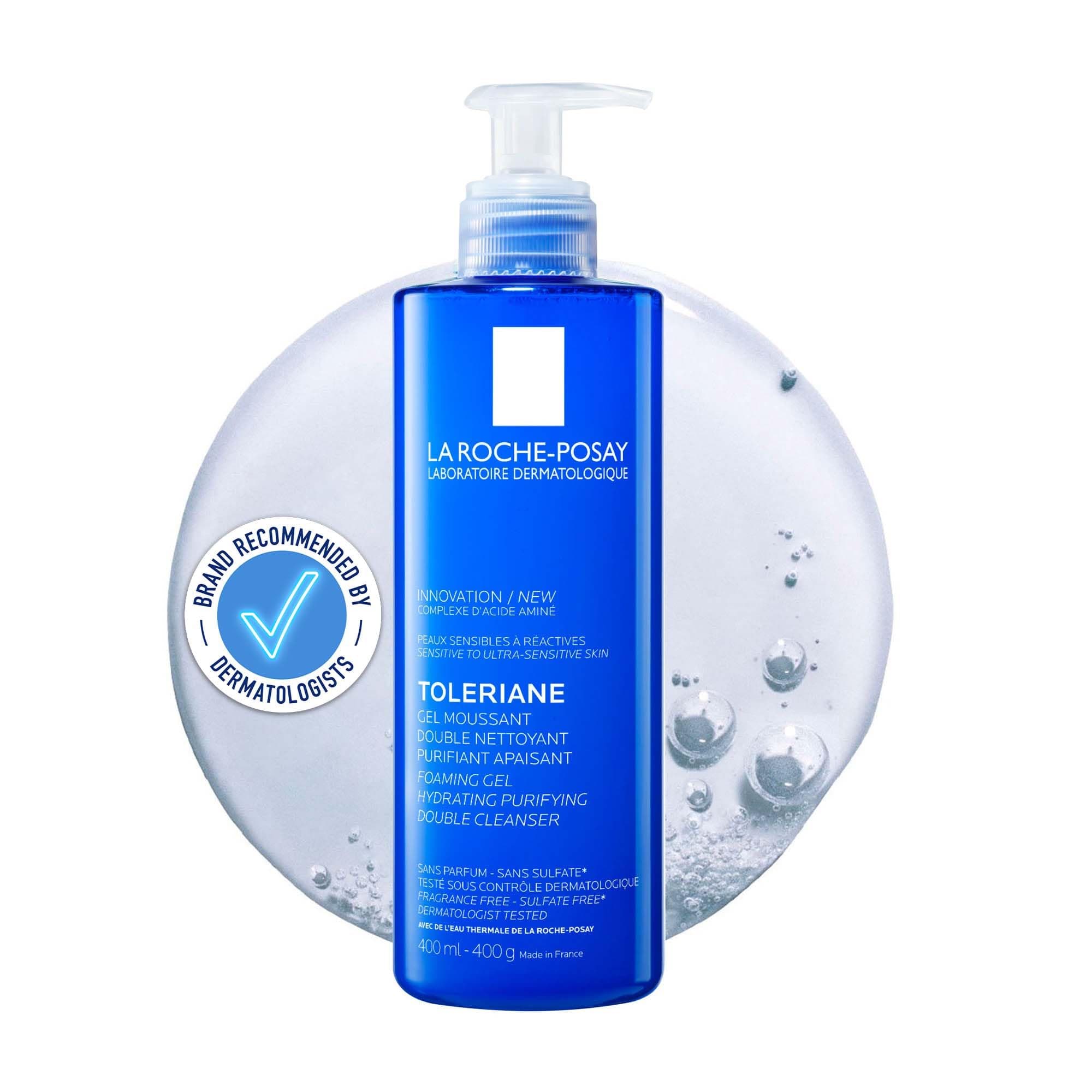 La Roche-Posay Toleriane Purifying Foaming Gel, Gentle Face Cleanser, Ceramide NP, Niacinamide, For Sensitive To Ultra-Sensitive Skin, Daily Hydration, 400ml