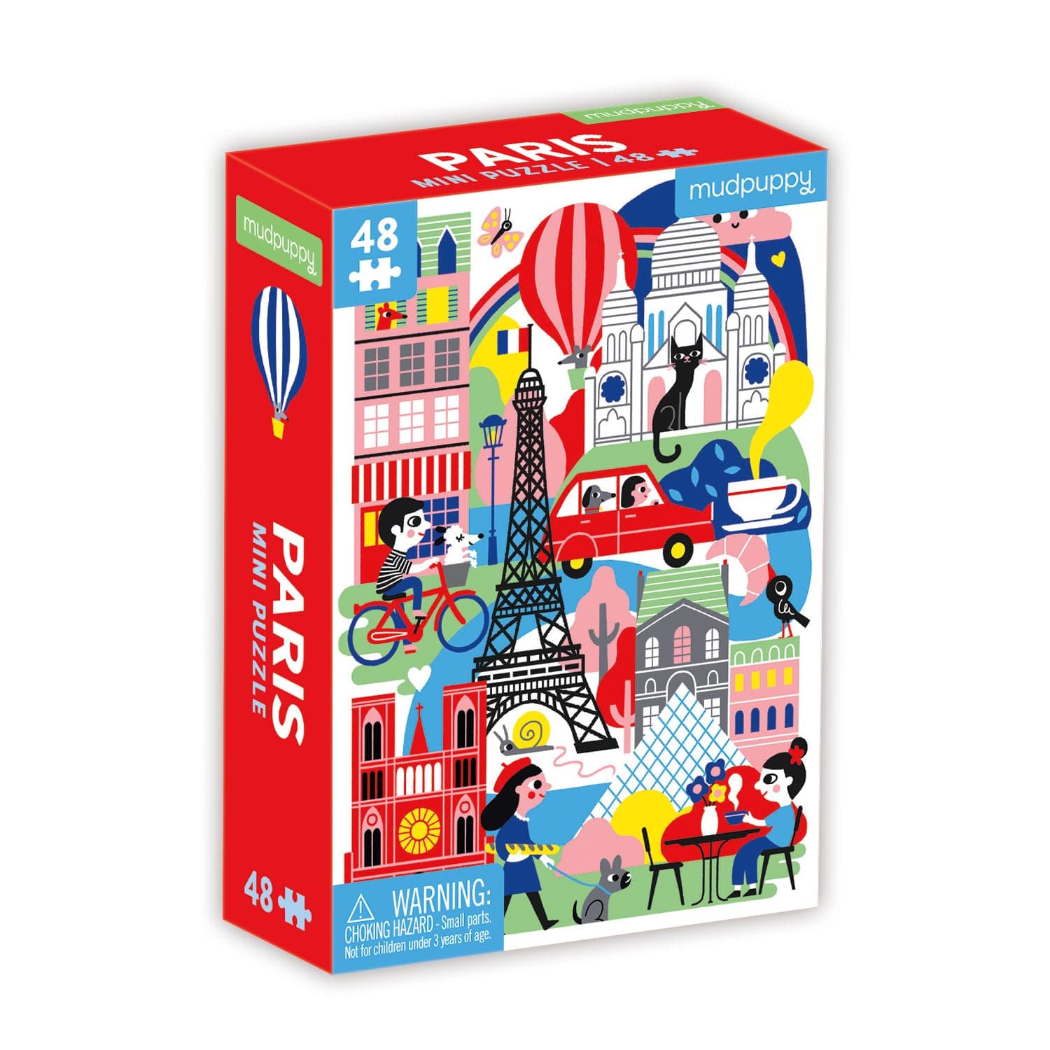 Mudpuppy Paris – Mini Puzzle Featuring Colorful Cityscape of Iconic Locations Perfect Travel Activity for Children Ages 4 and Up