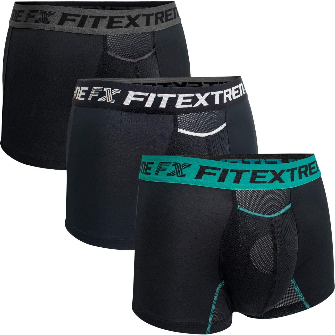 3 to 5 Pack Mens Separate Pouch Breathable Performance Boxer Briefs