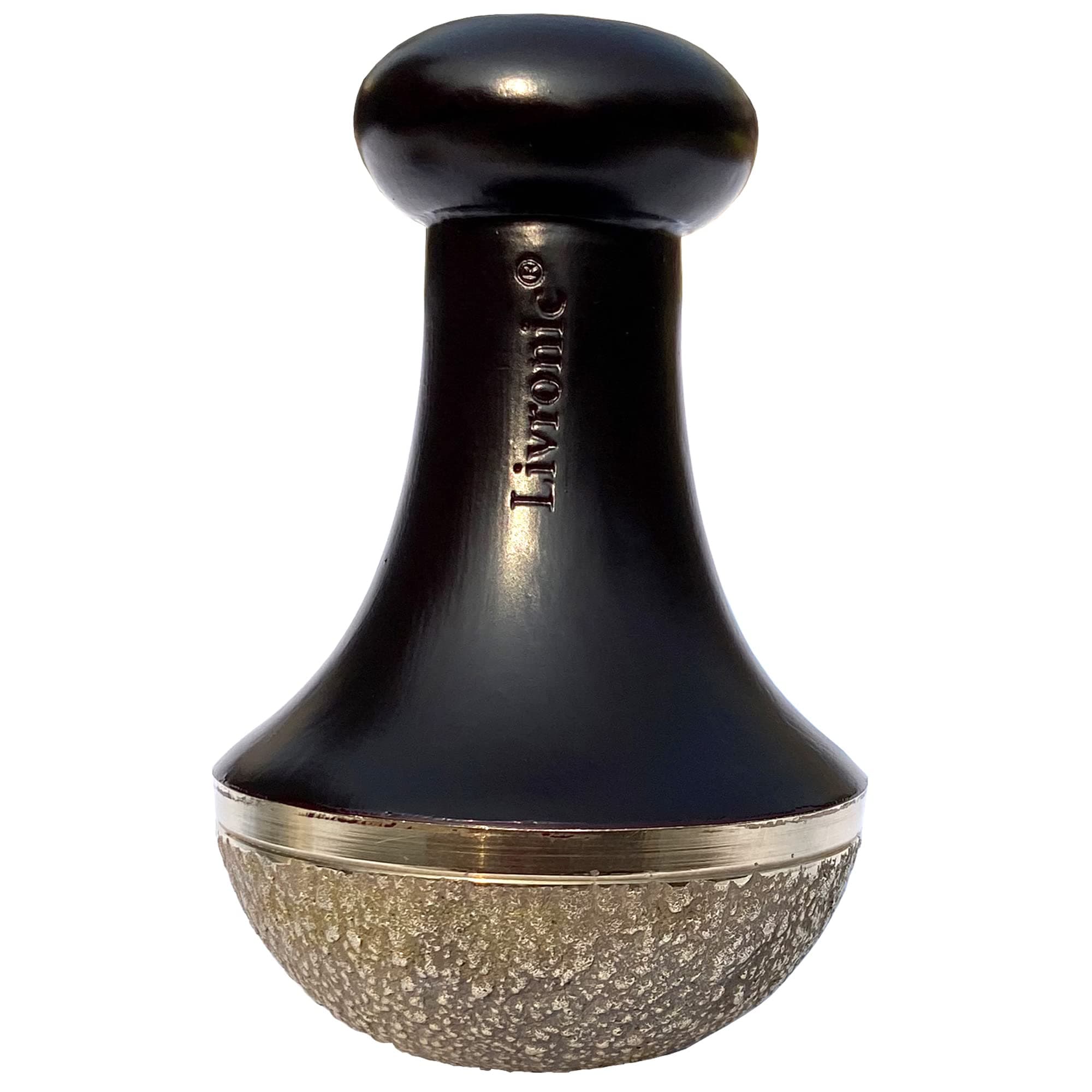 Bronze Kansa Natural Vatki Cup with Wooden Handle Ayurvedic Detox Foot Massager Relaxation and Deep Cleaning Ancient Indian Technique Ayurvedic Kansa Vatki Foot Massage (BROWN)