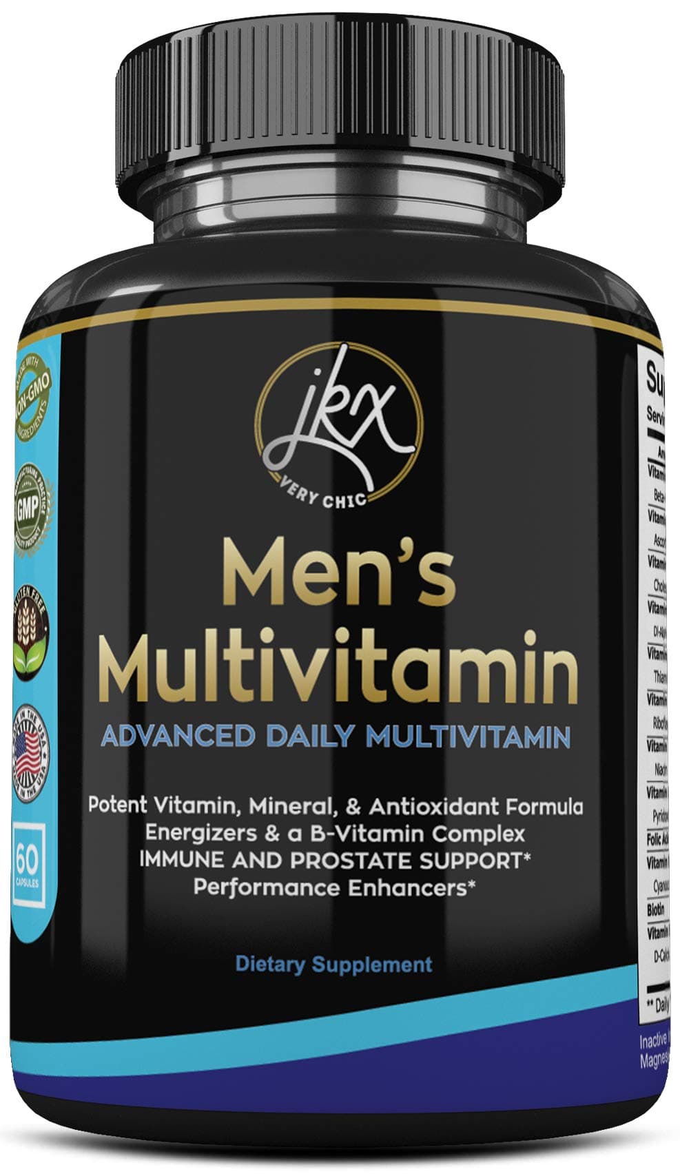 Men's Daily Multimineral Multivitamin Supplement | Magnesium, Biotin, Spirulina, Zinc, Folic Acid, Calcium, Garlic | Vitamins A C E D B1 B2 B3 B5 B6 B12 | Antioxidant, Immune and Prostate Support.