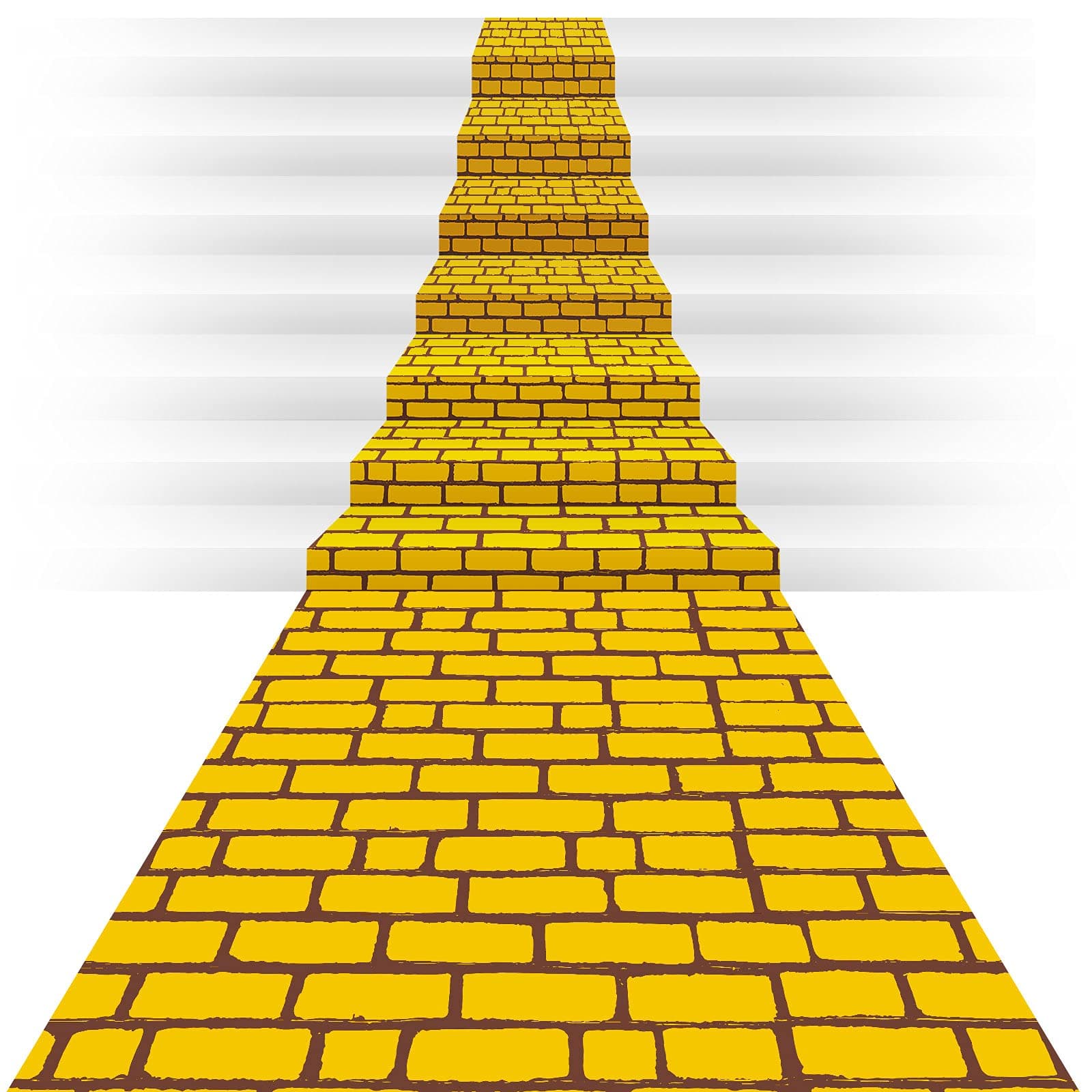 Chuangdi 1 Piece 4.5 x 9 Feet Yellow Brick Costume Wizard Backdrop Princess Decorations Decal Wall Backdrop Brick Wallpaper for Halloween Wizard Princess Cosplay Decorations Supplies